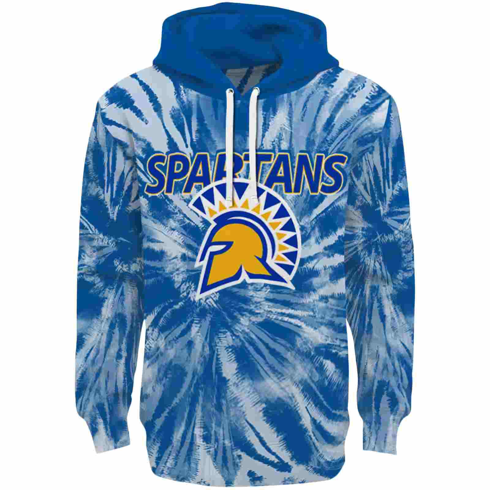 San Jose State Spartans Tie Dye Pattern Blue Hoodie