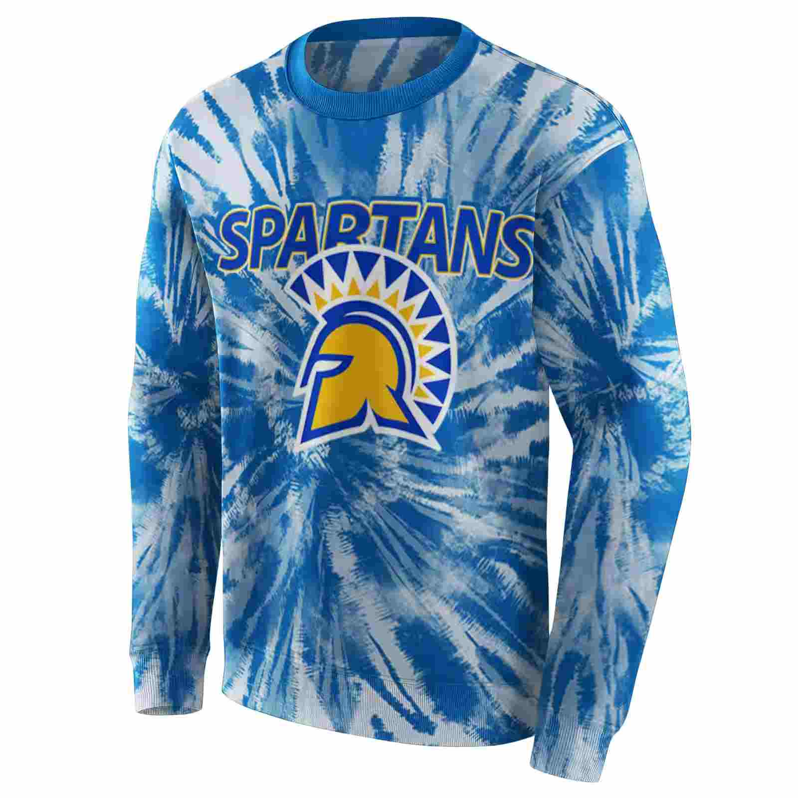 san jose state spartans tie dye pattern blue hoodie new arrival