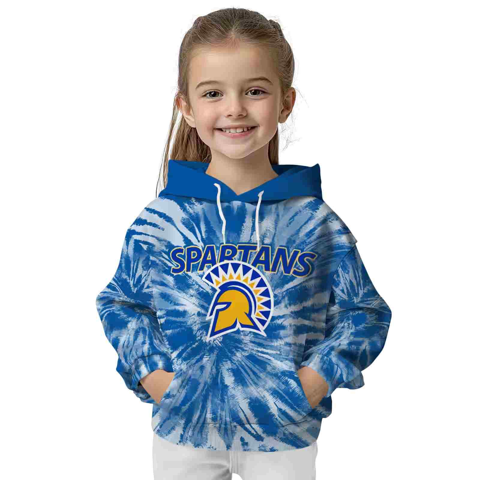 san jose state spartans tie dye pattern blue hoodie top rated