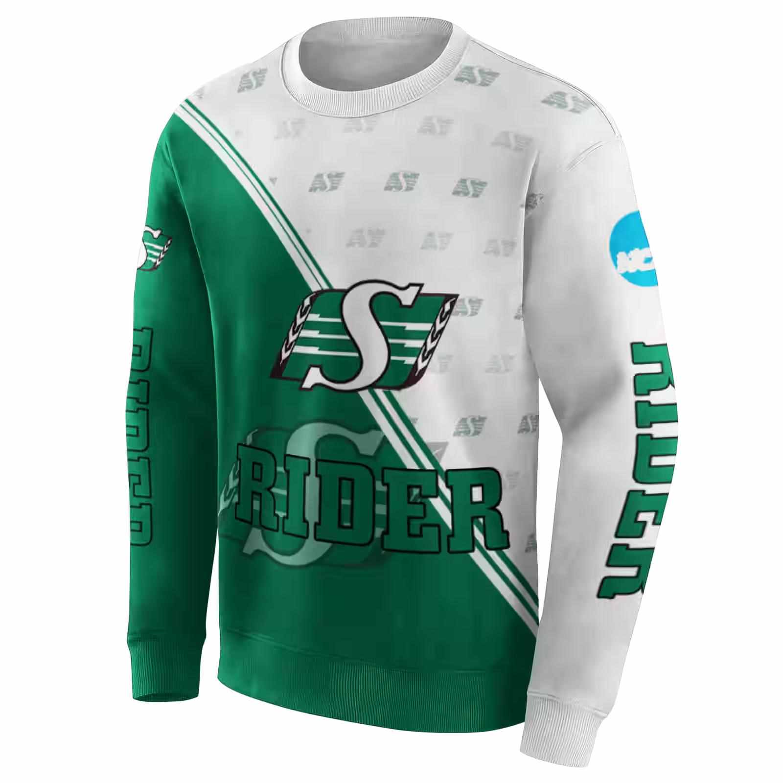 saskatchewan roughriders diagonal stripe green white hoodie new arrival