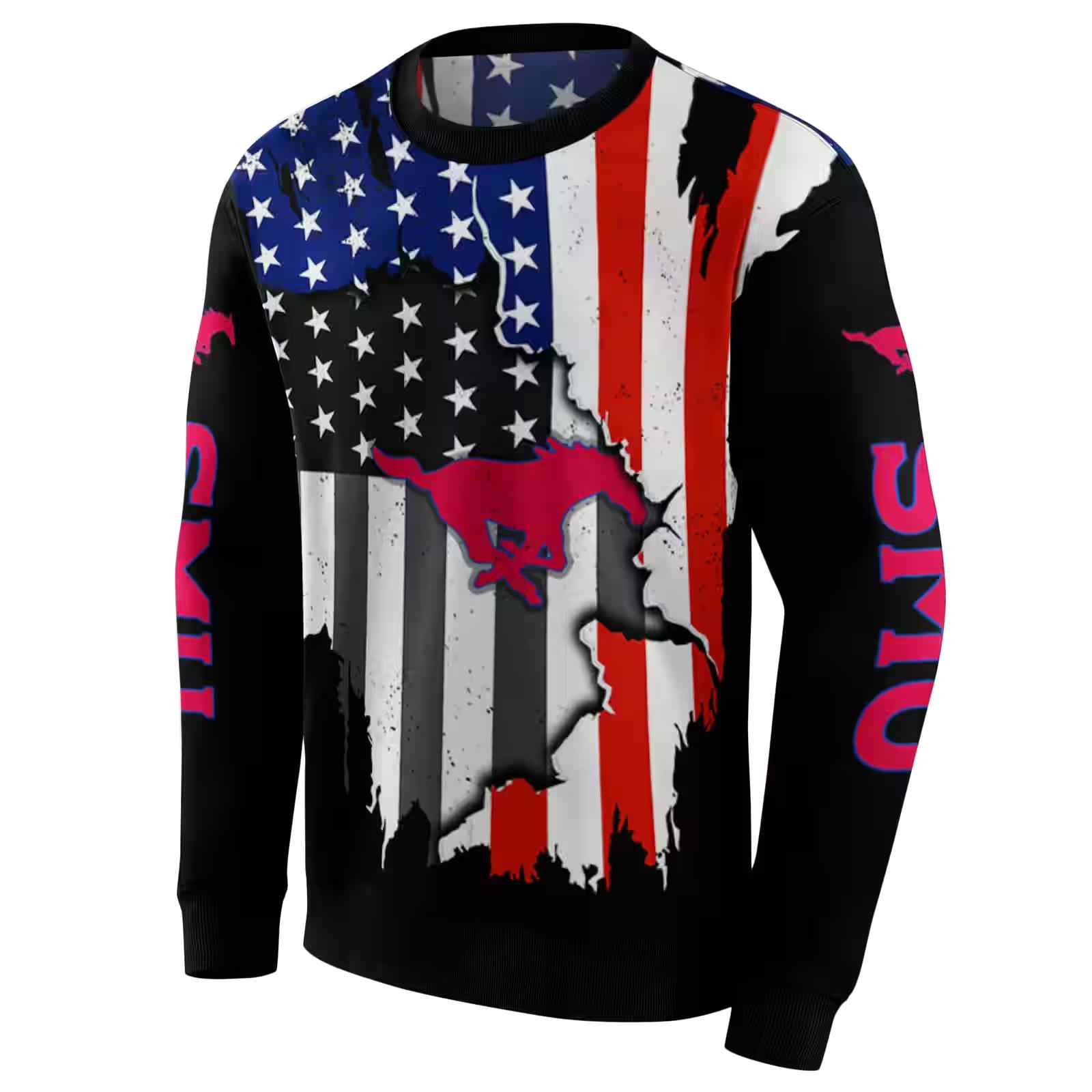 smu mustangs american pride black hoodie new arrival