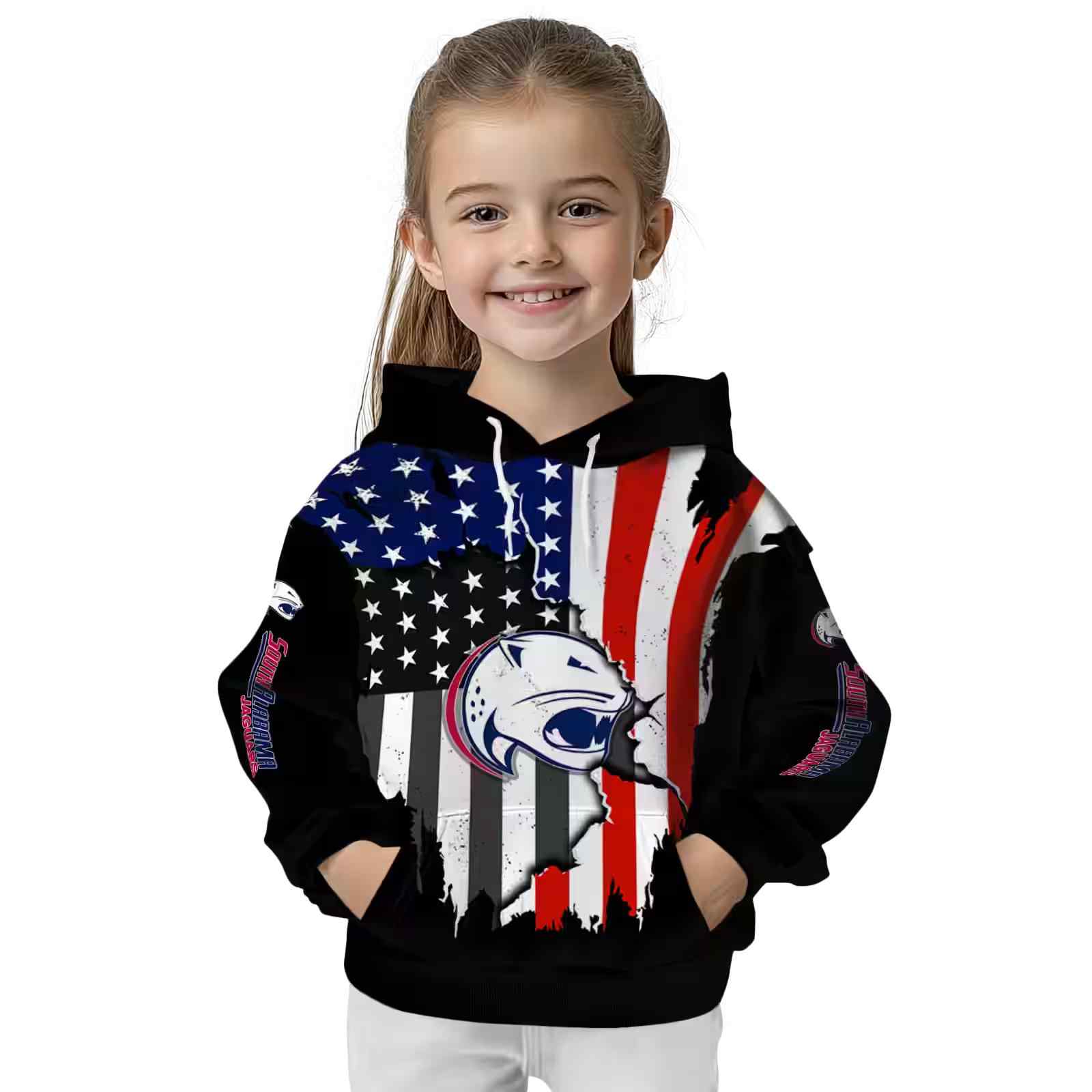 south alabama jaguars american pride black hoodie top rated