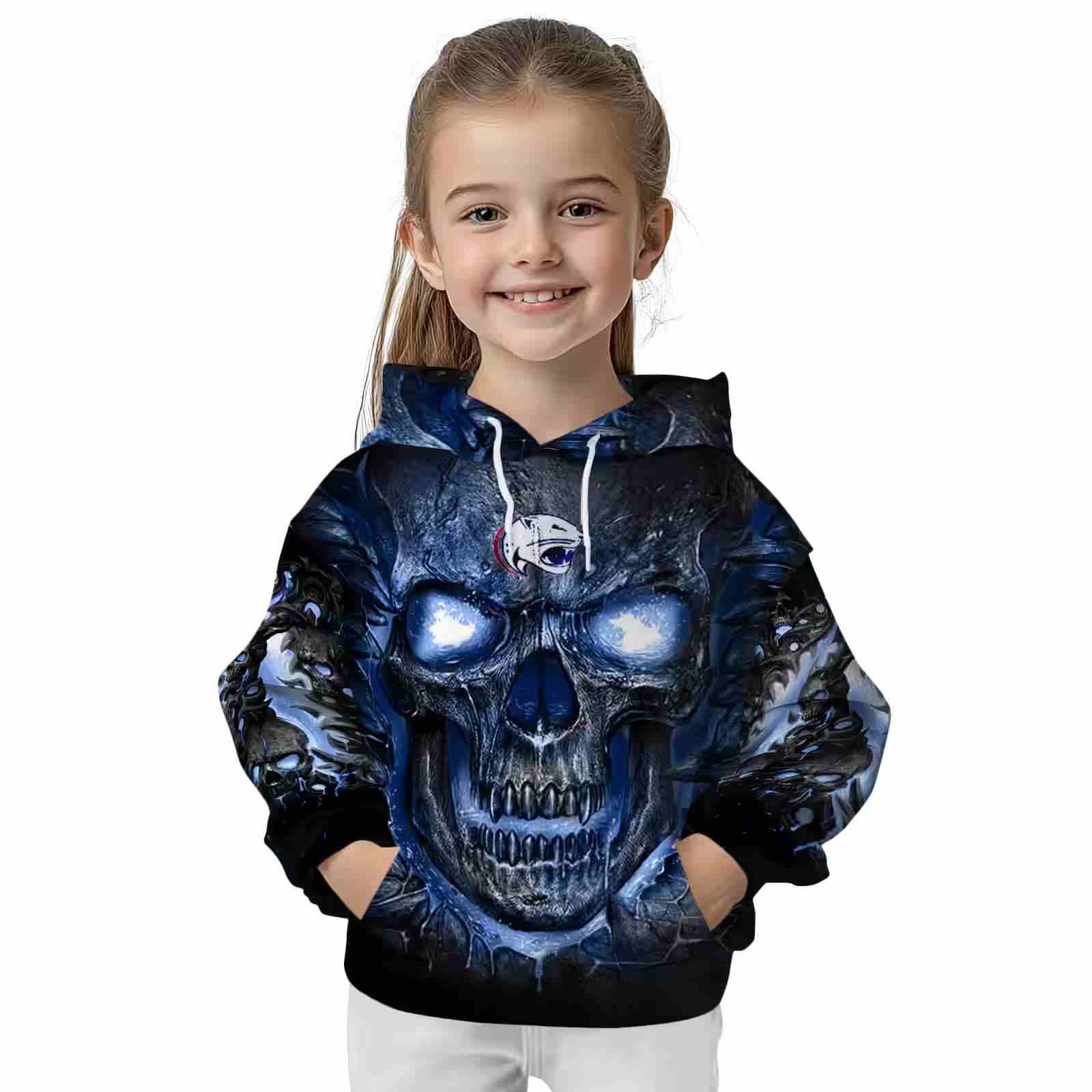 south alabama jaguars demonic skull blue black hoodie top rated