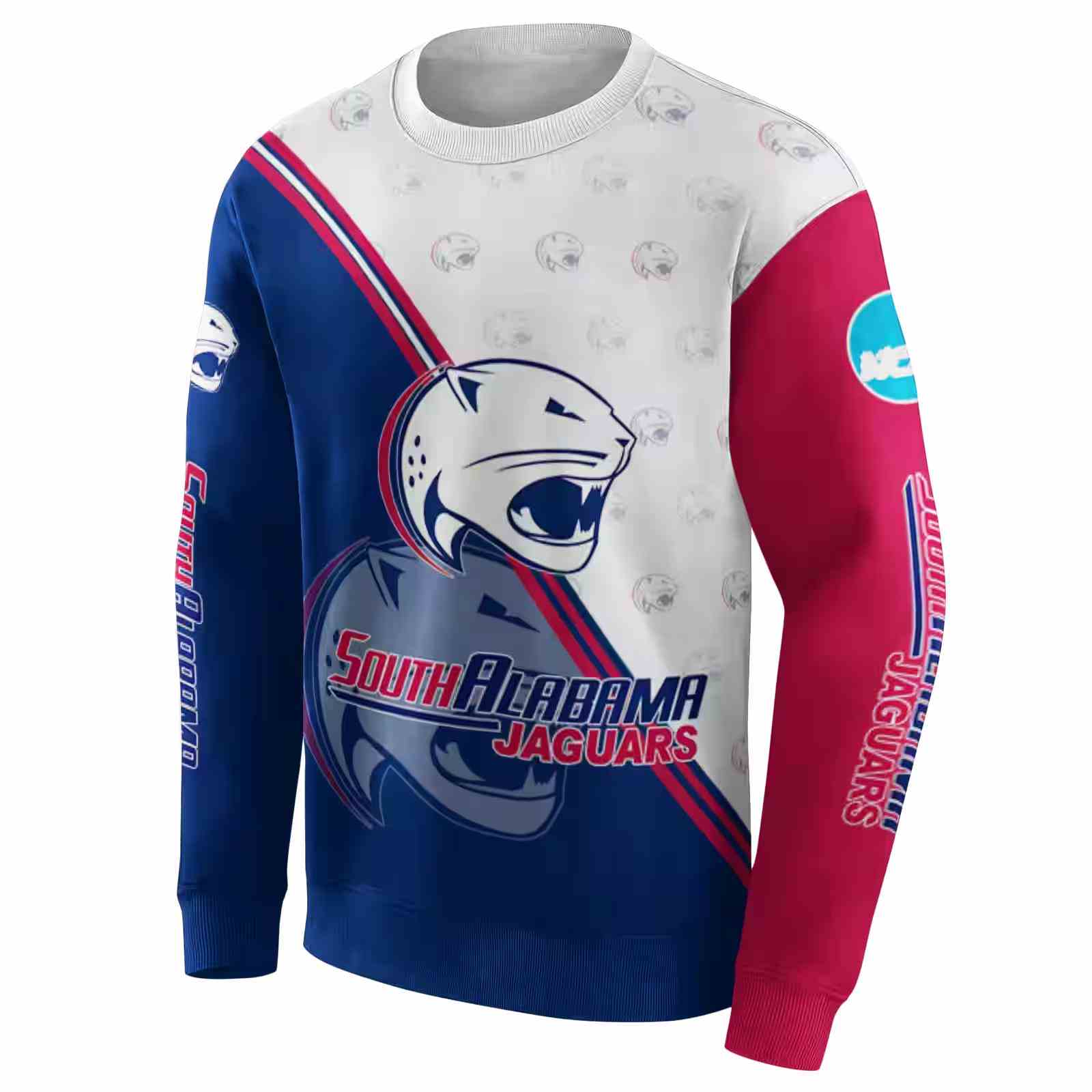 south alabama jaguars diagonal stripe blue white hoodie new arrival