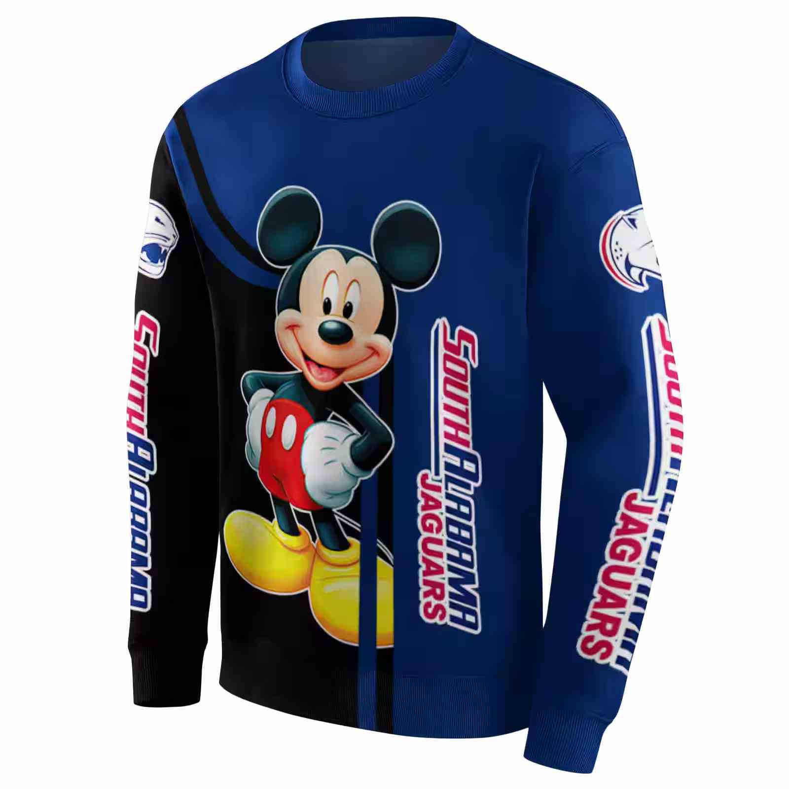 south alabama jaguars mickey mouse blue black hoodie new arrival