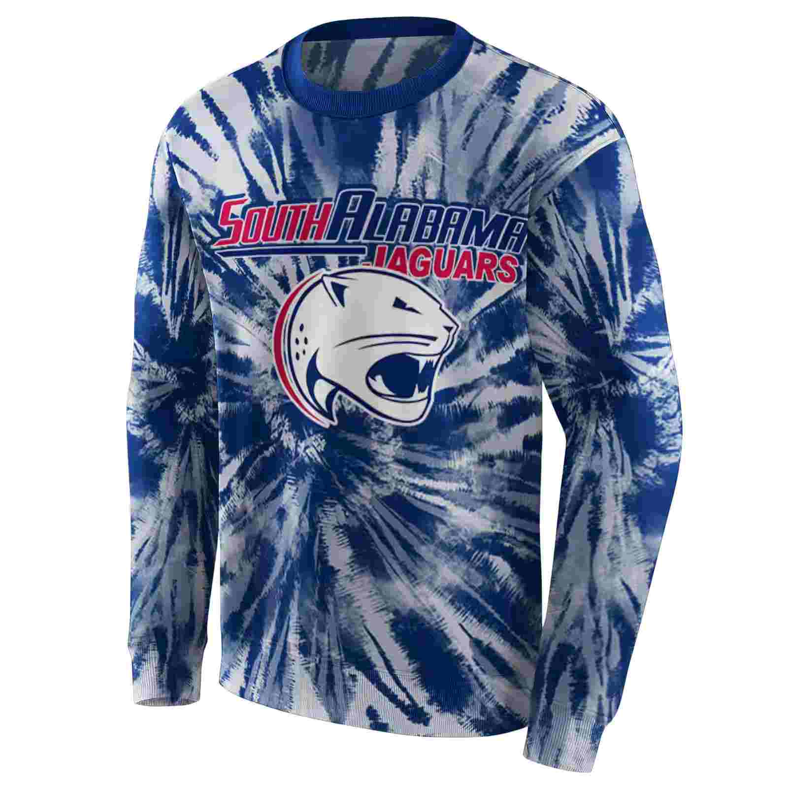 south alabama jaguars tie dye pattern blue hoodie new arrival