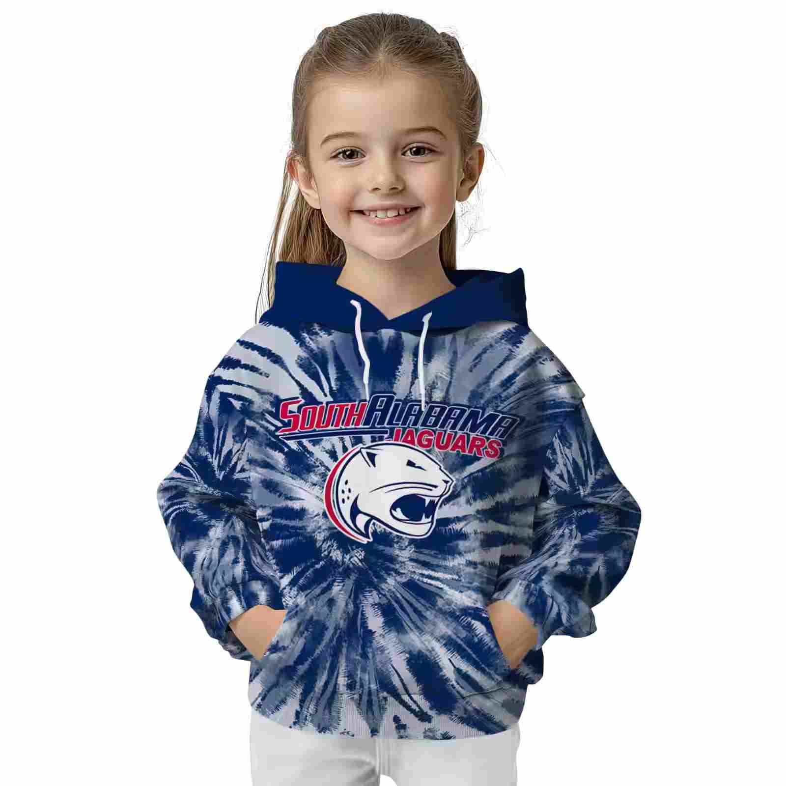 south alabama jaguars tie dye pattern blue hoodie top rated