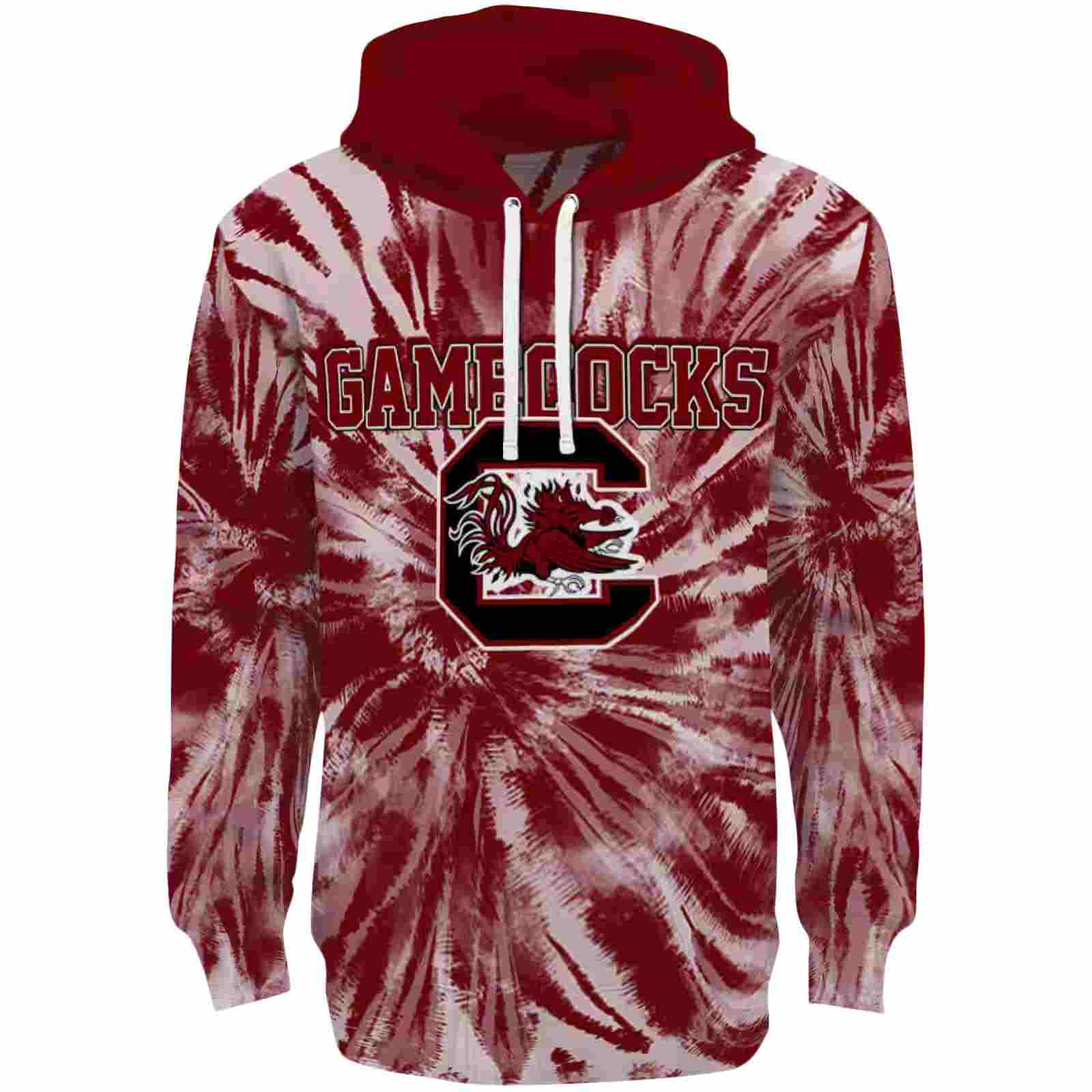 South Carolina Gamecocks Tie Dye Pattern Garnet Hoodie