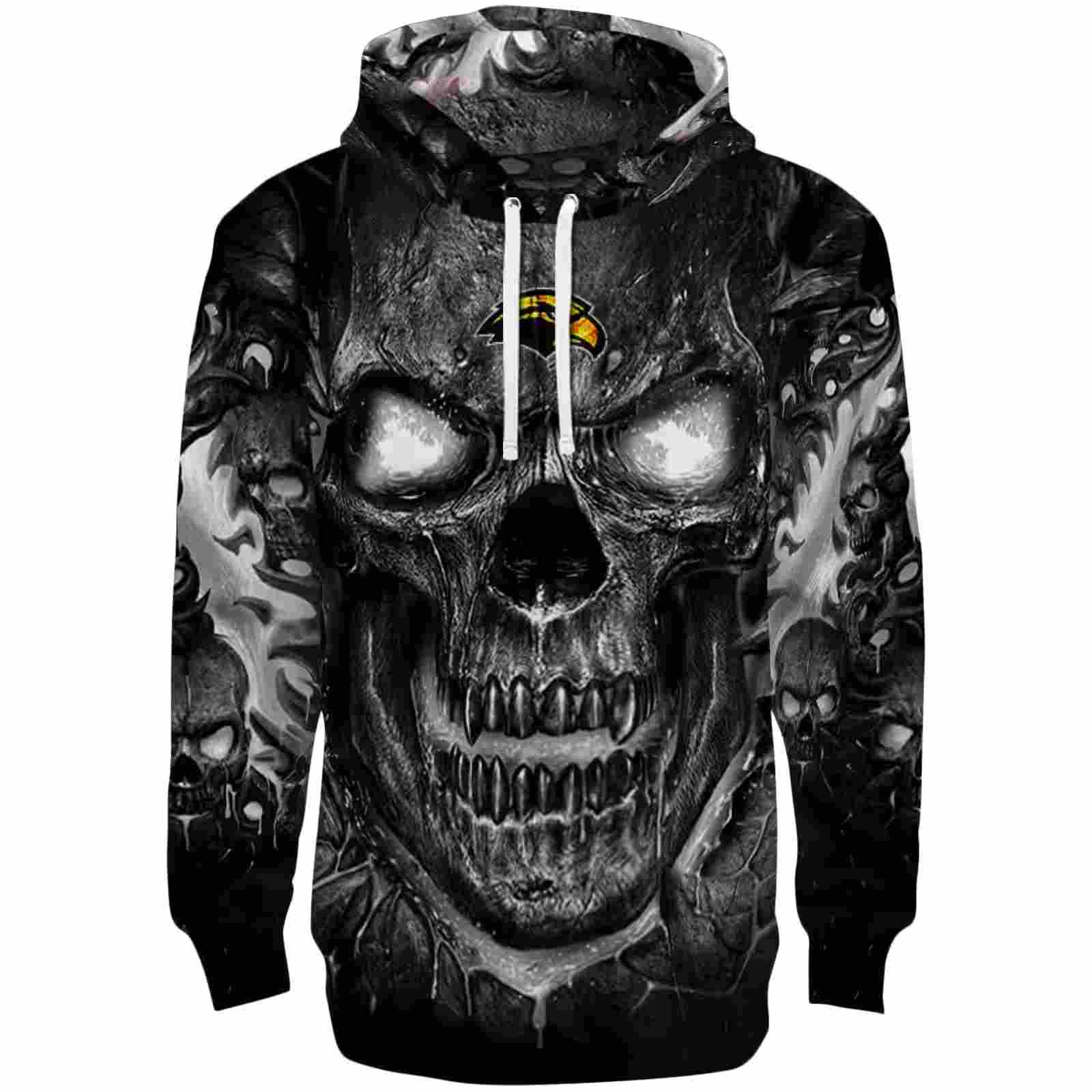 Southern Miss Golden Eagles Demonic Skull Black Hoodie