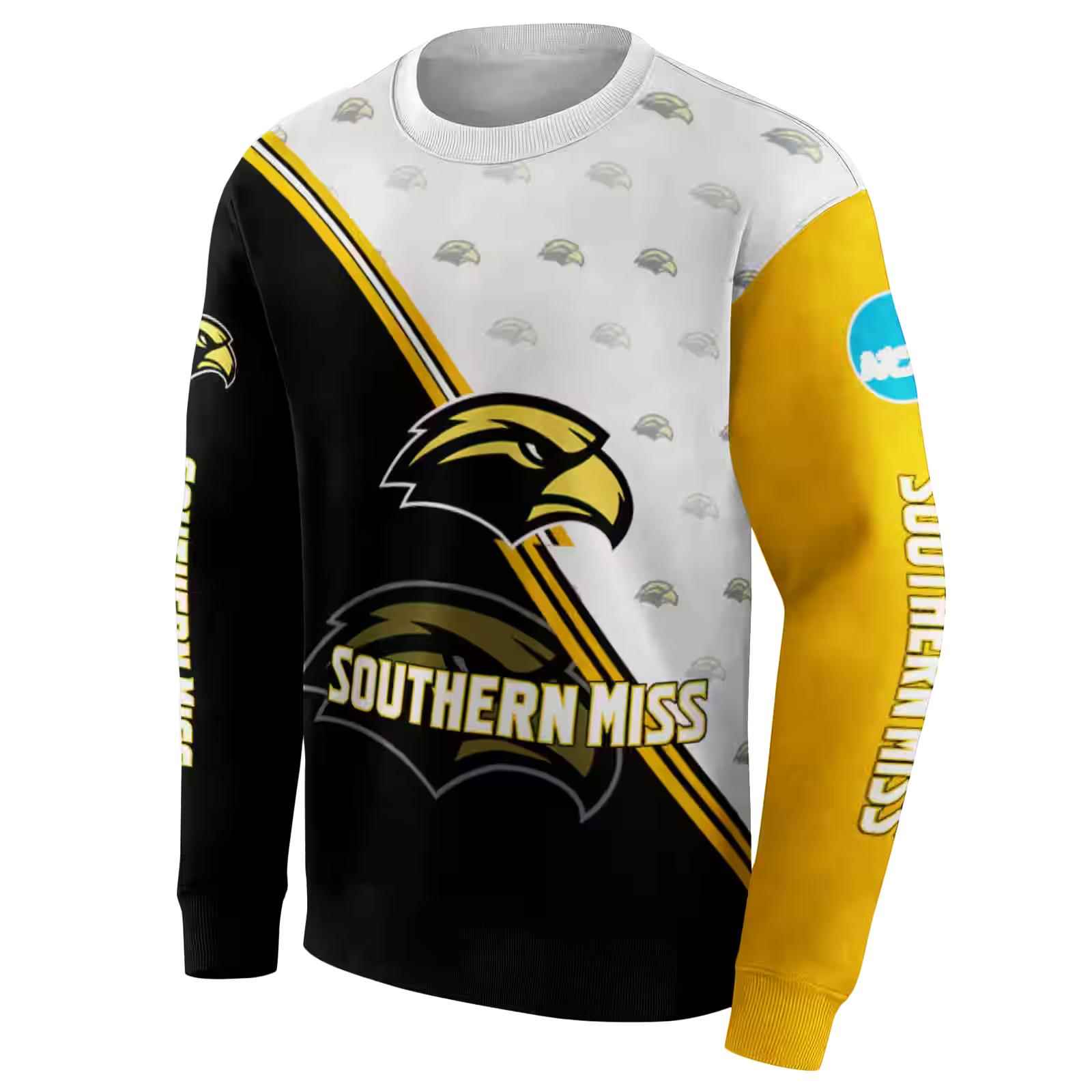 southern miss golden eagles diagonal stripe black white hoodie new arrival