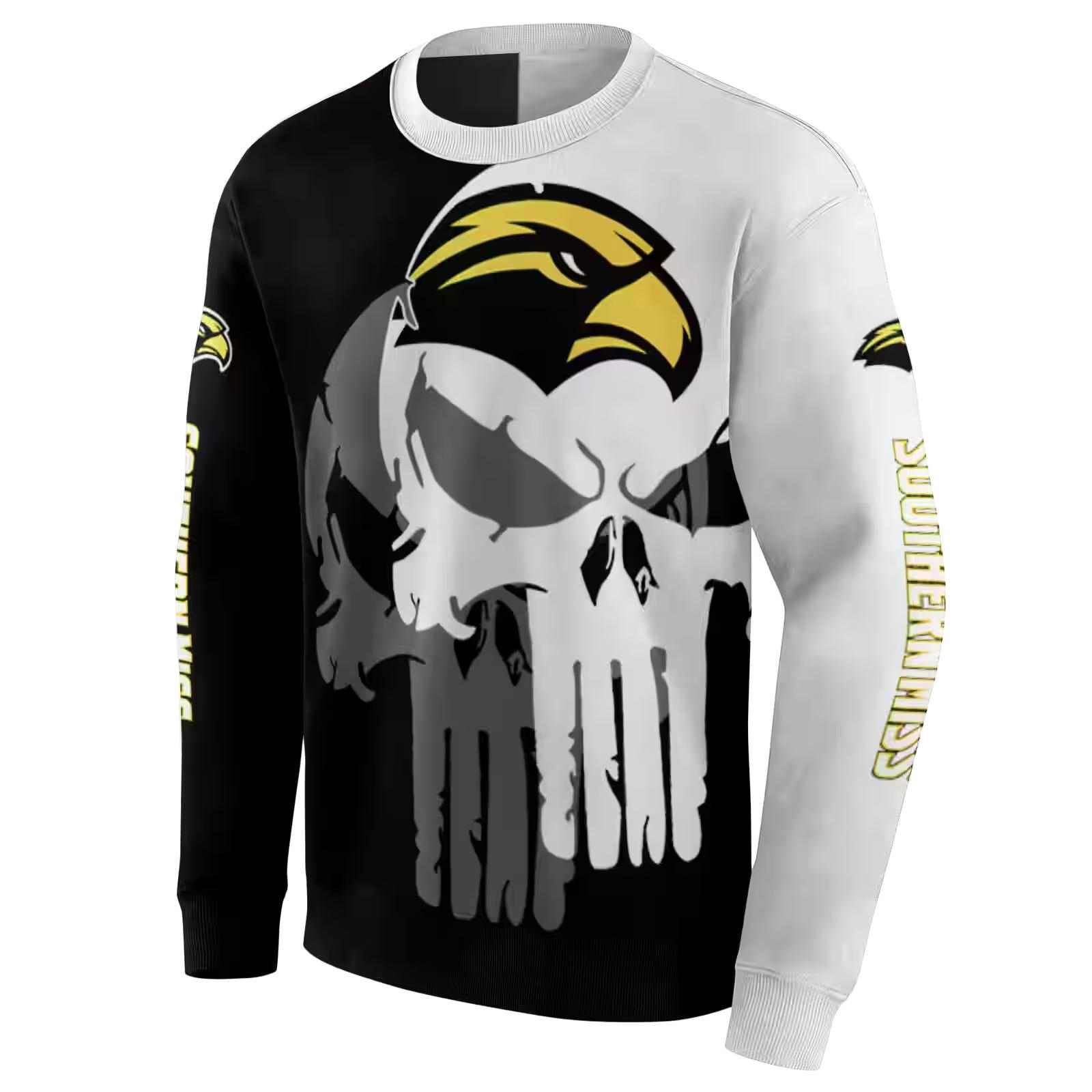 southern miss golden eagles graphic punisher black white hoodie new arrival