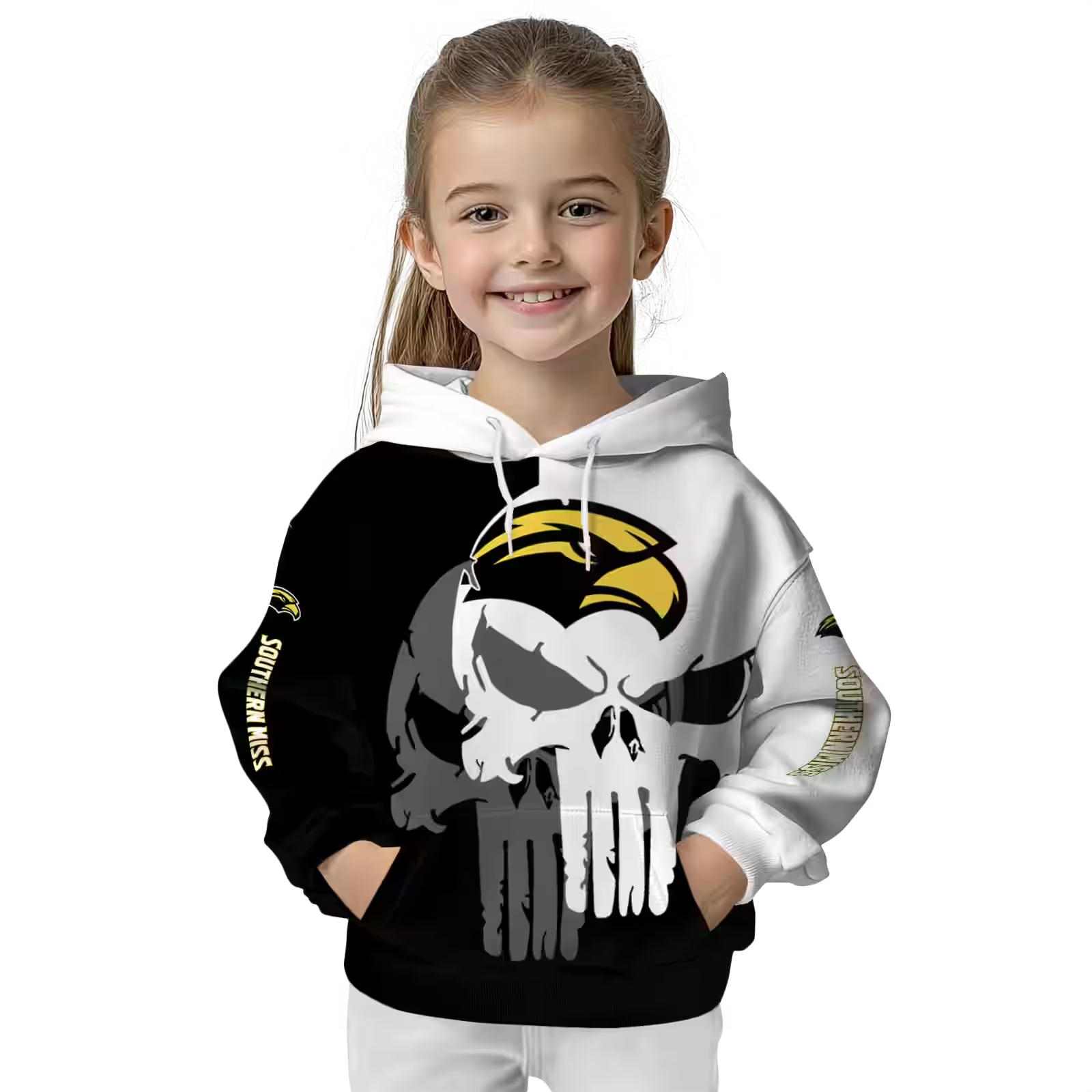 southern miss golden eagles graphic punisher black white hoodie top rated