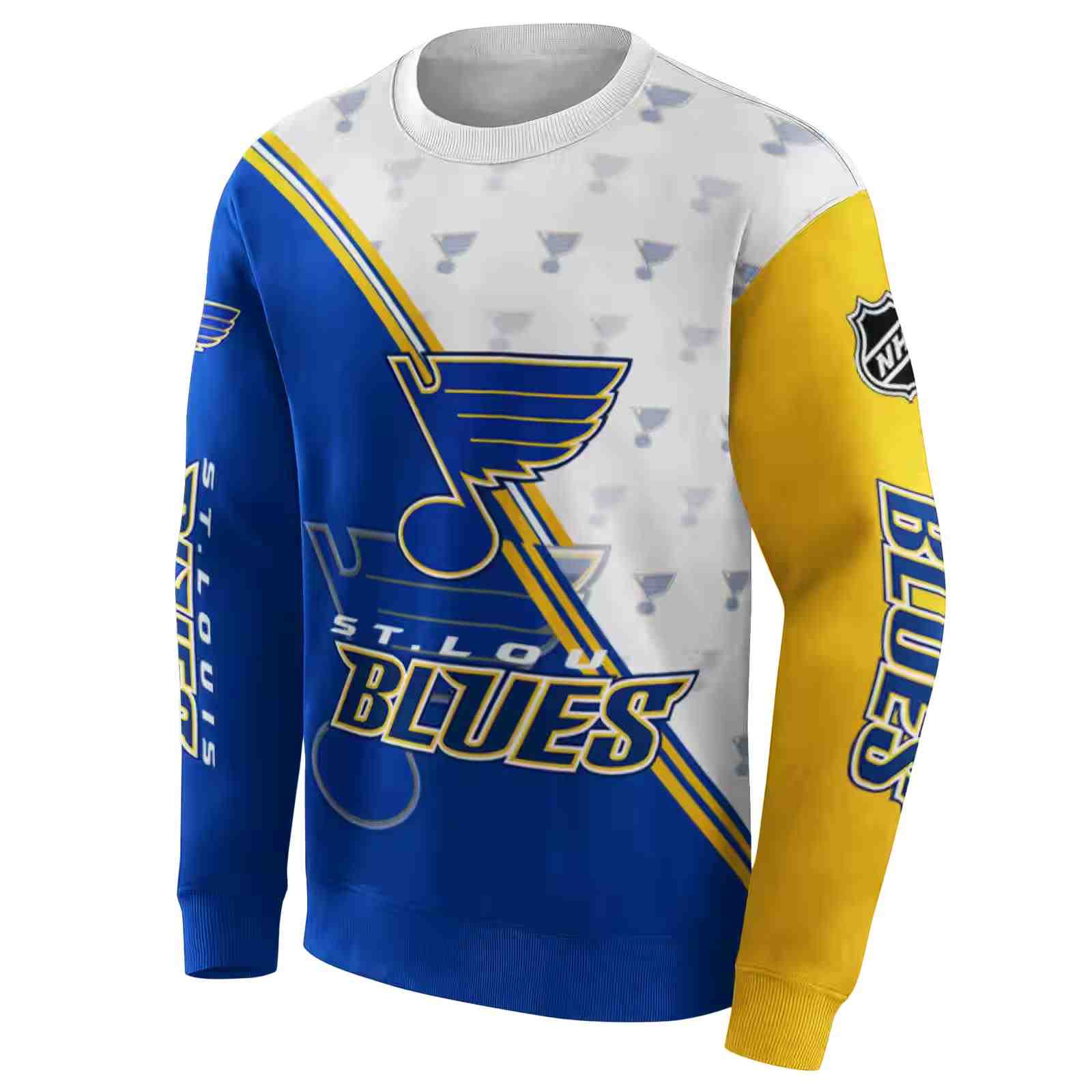 st louis blues diagonal stripe blue white hoodie new arrival