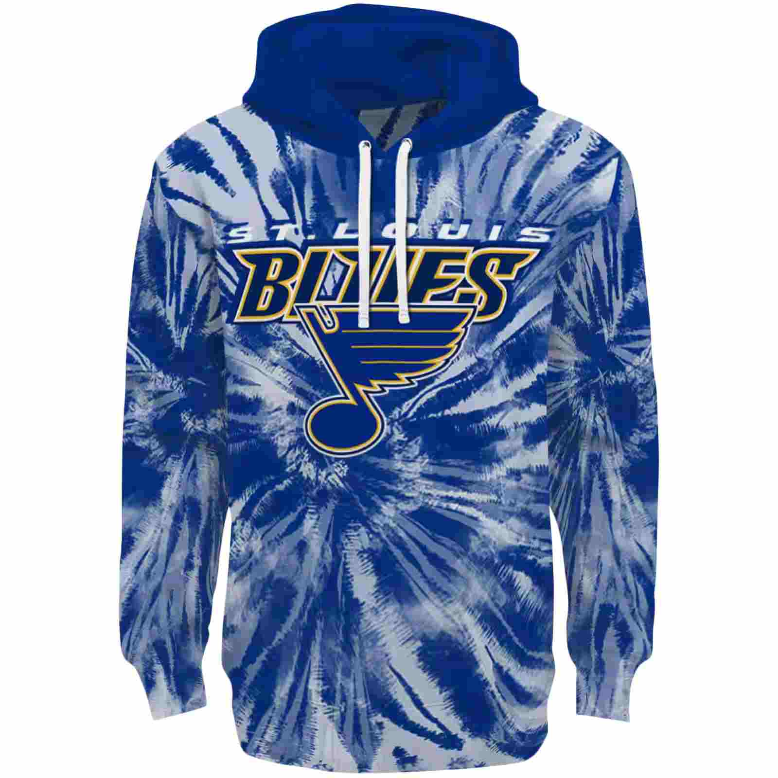 St. Louis Blues Tie Dye Pattern Blue Hoodie