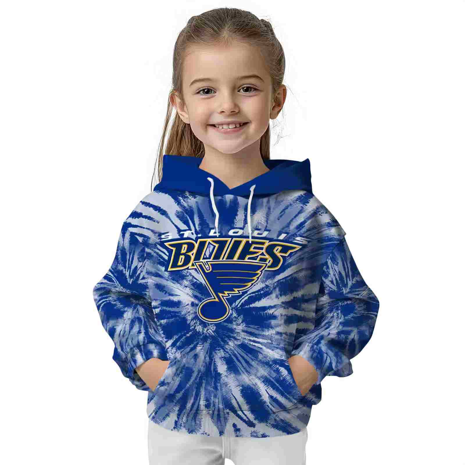 st louis blues tie dye pattern blue hoodie top rated