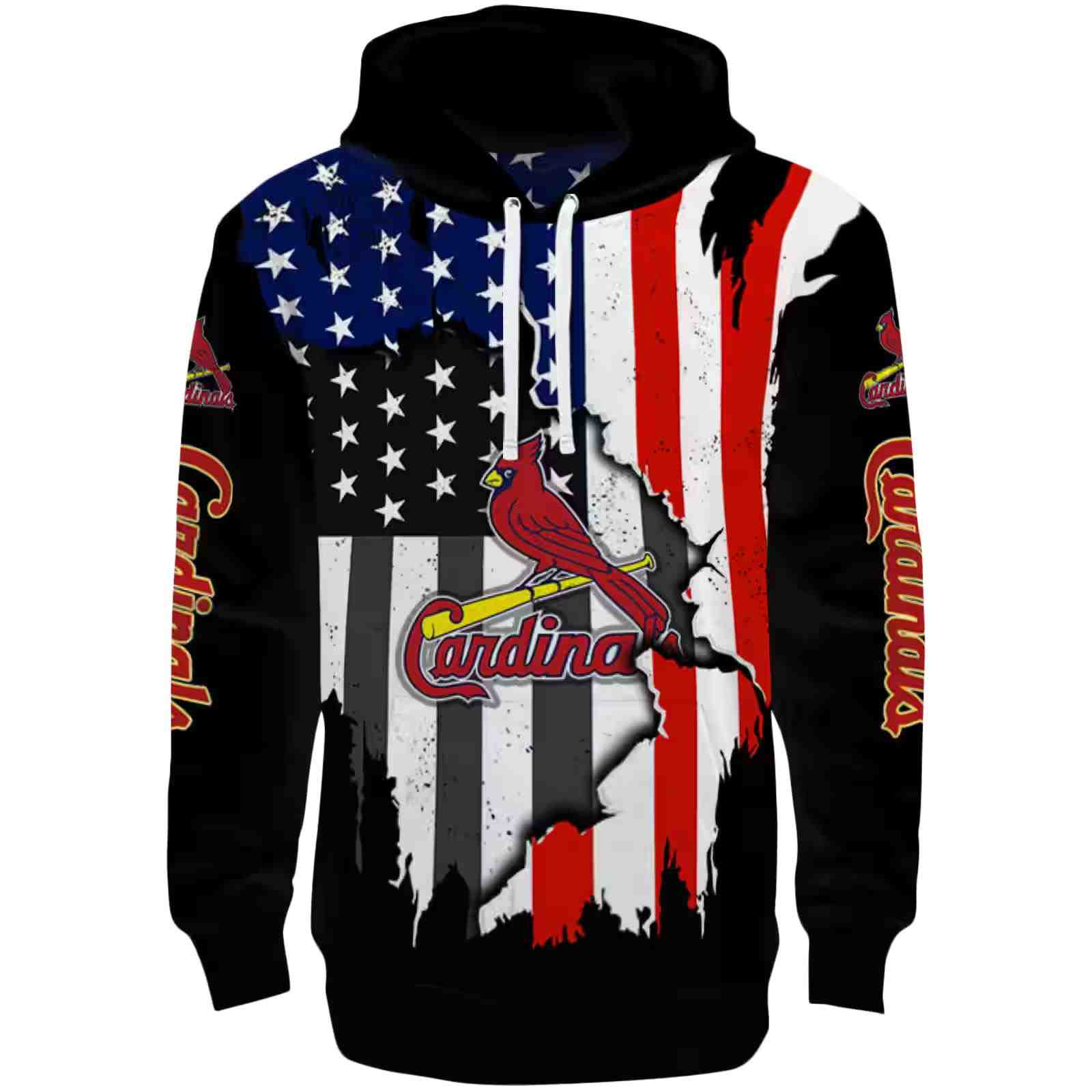 St. Louis Cardinals American Pride Black Hoodie