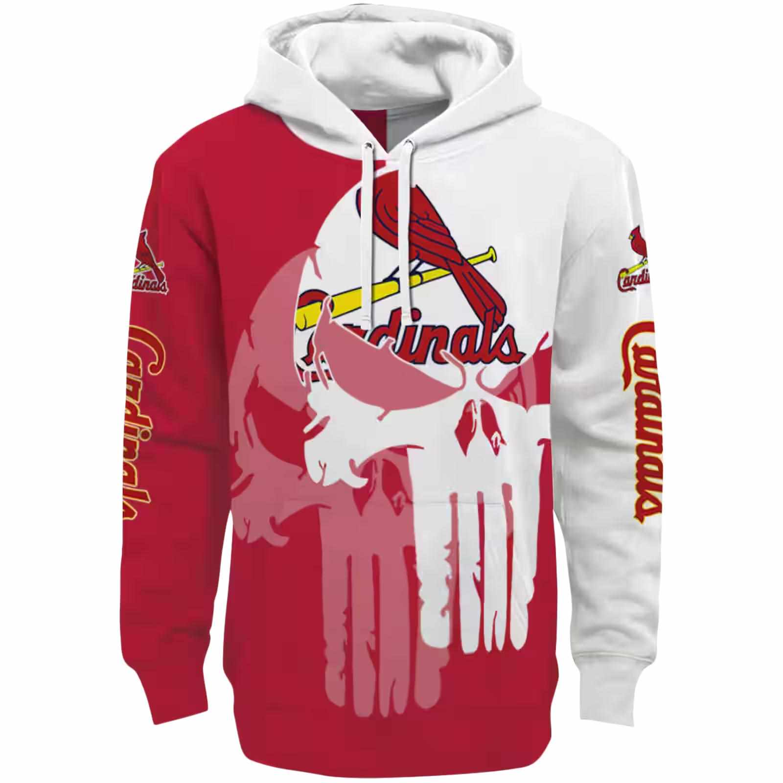 St. Louis Cardinals Graphic Punisher Red White Hoodie