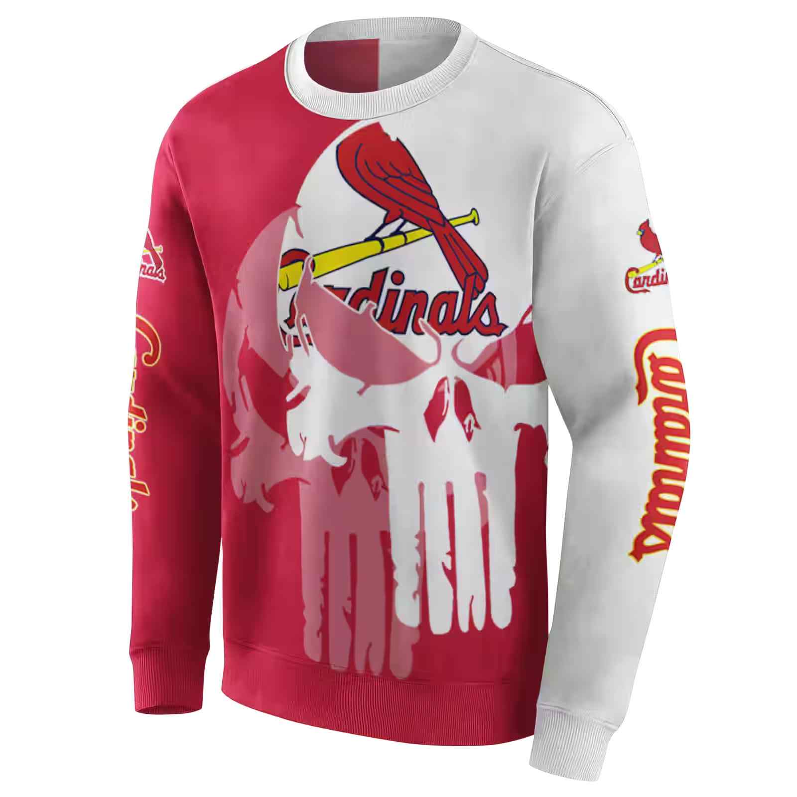 st louis cardinals graphic punisher red white hoodie new arrival