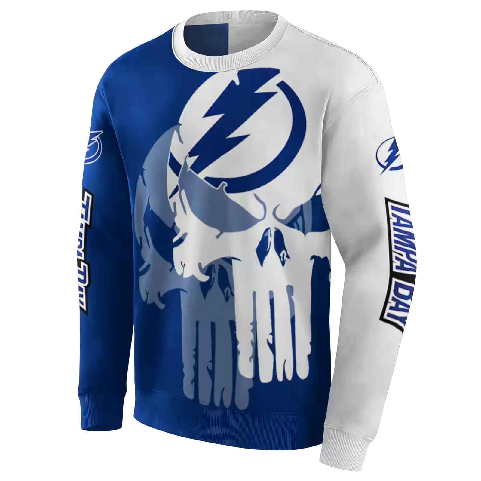 tampa bay lightning graphic punisher blue white hoodie new arrival