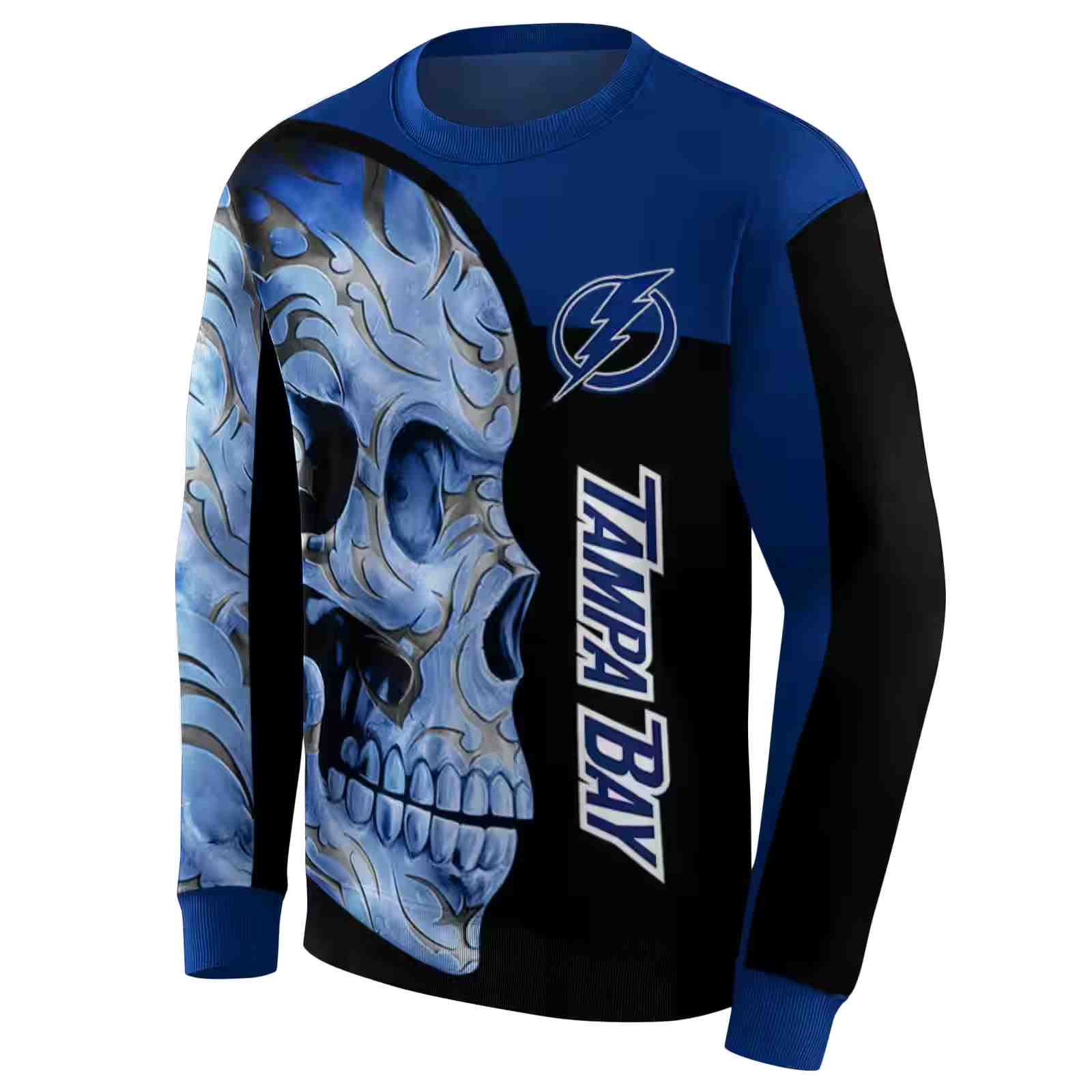 tampa bay lightning skull motif blue black hoodie new arrival