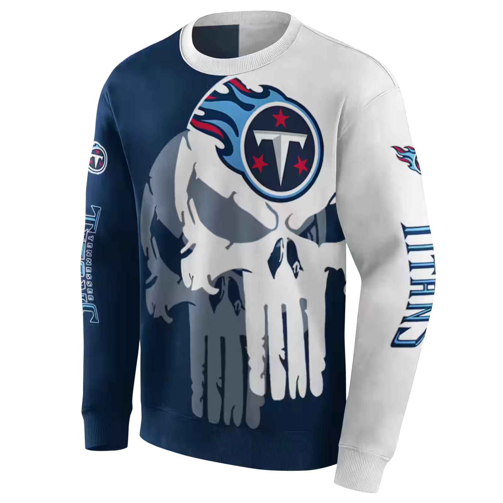 tennessee titans graphic punisher navy white hoodie new arrival