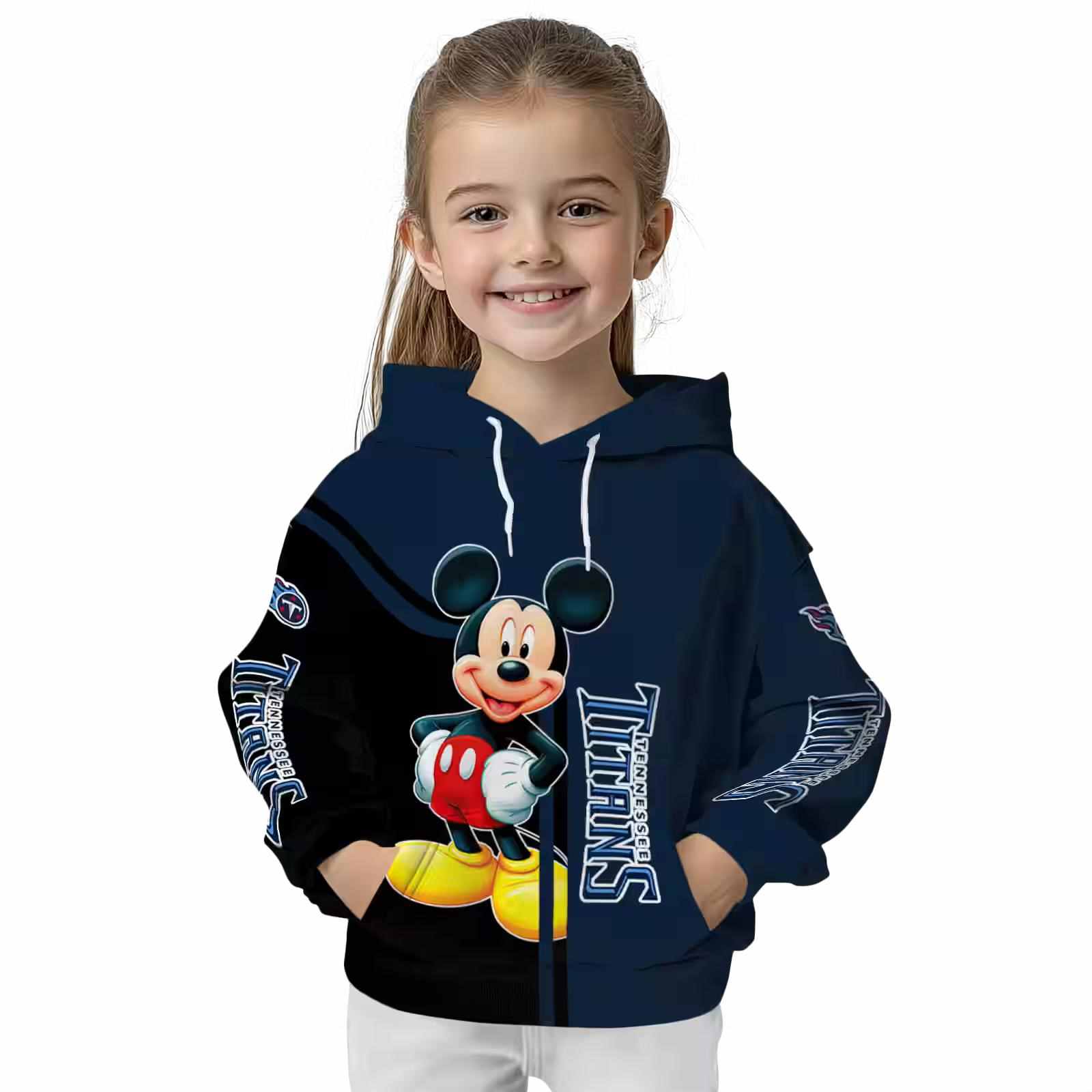 tennessee titans mickey mouse navy black hoodie top rated