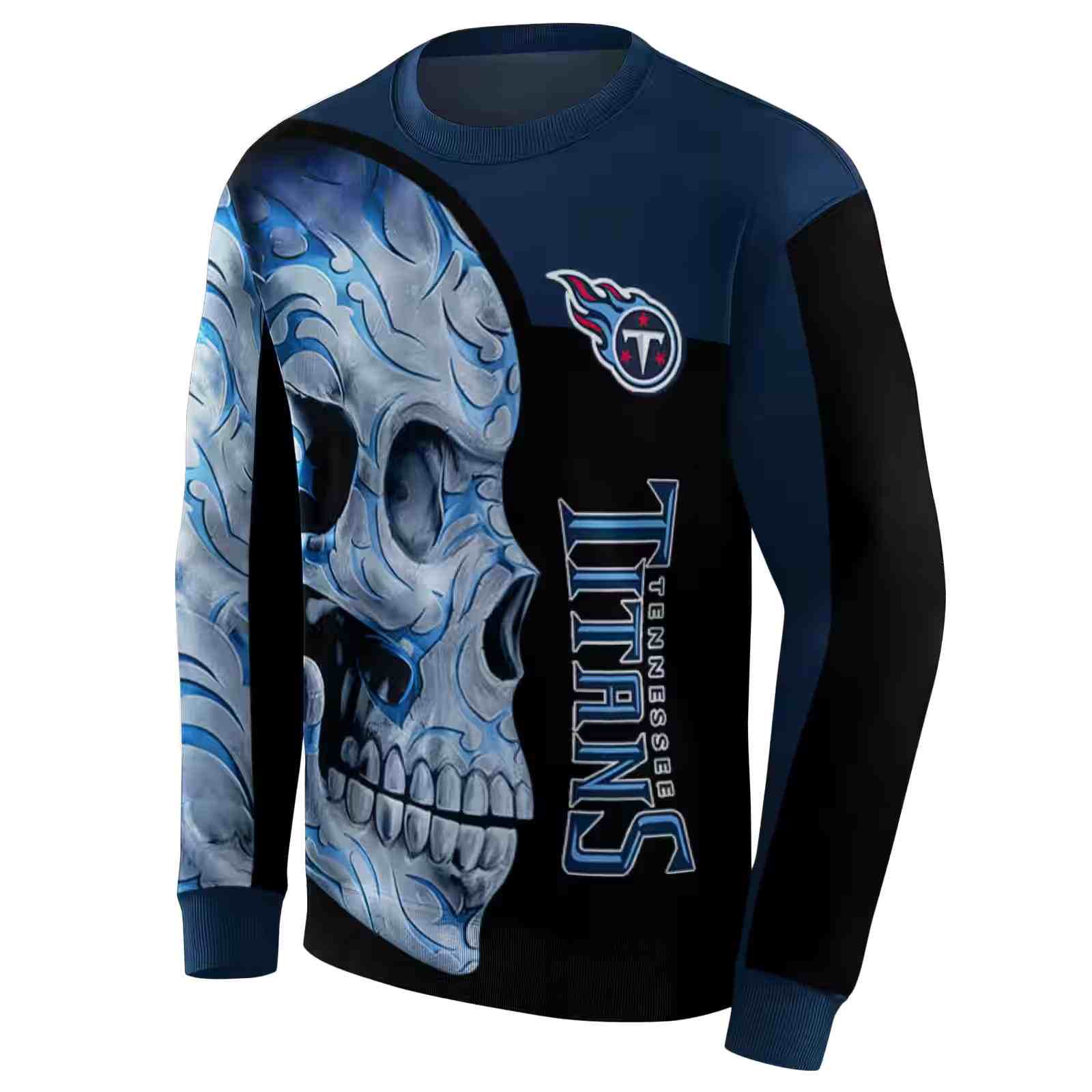 tennessee titans skull motif navy black hoodie new arrival