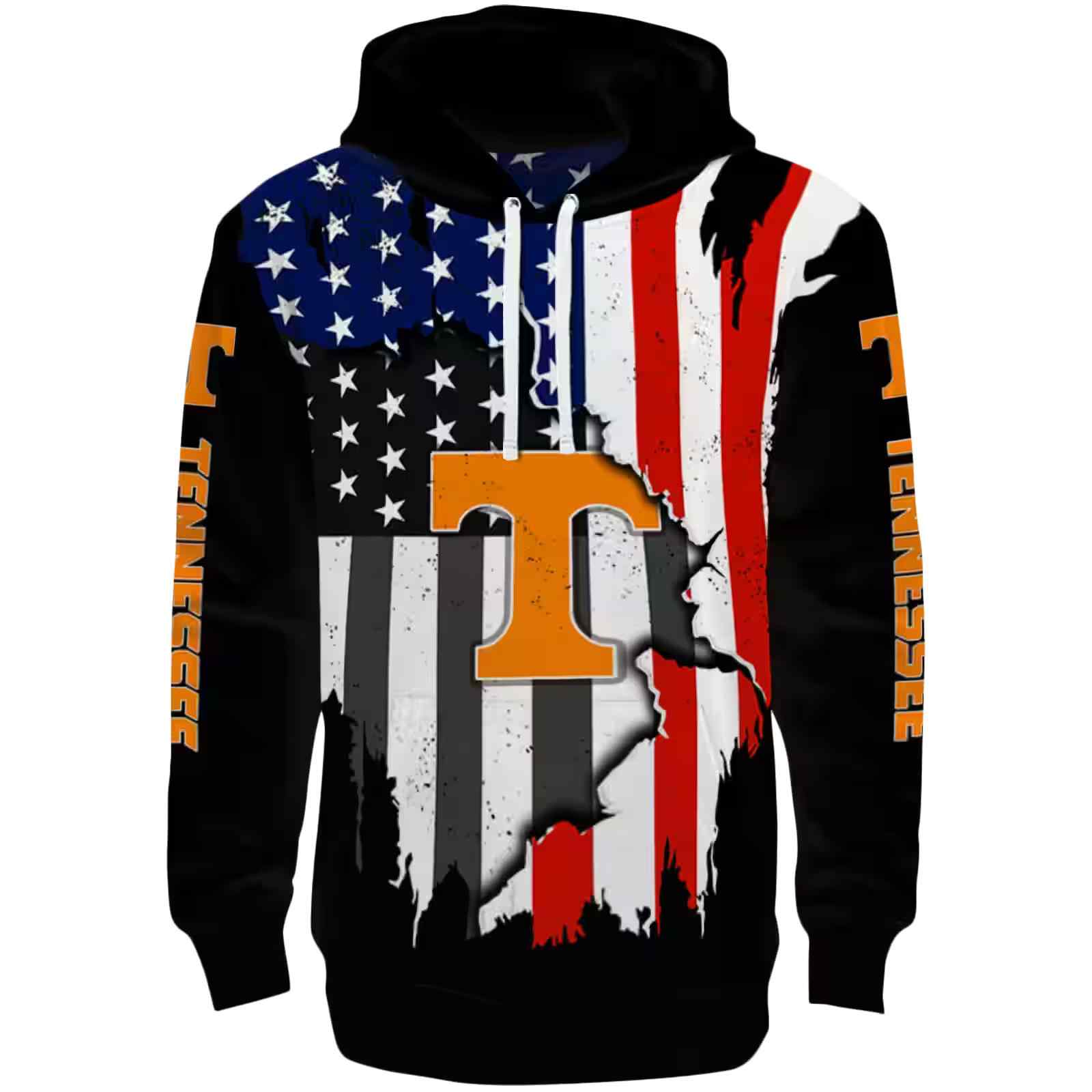 Tennessee Volunteers American Pride Black Hoodie