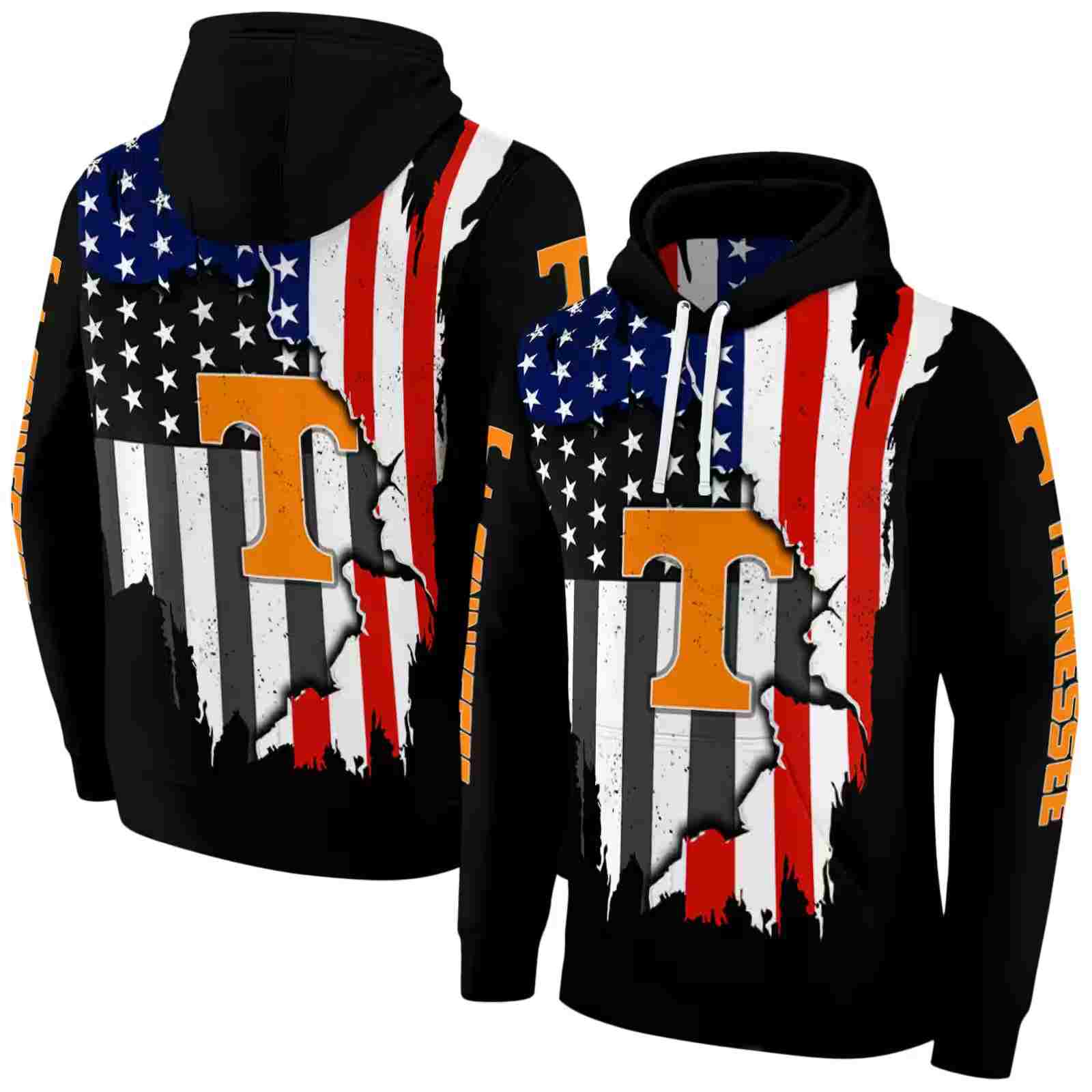 tennessee volunteers american pride black hoodie fashion forward