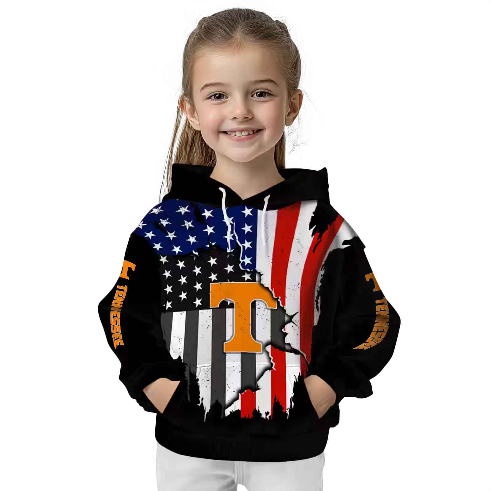 tennessee volunteers american pride black hoodie top rated