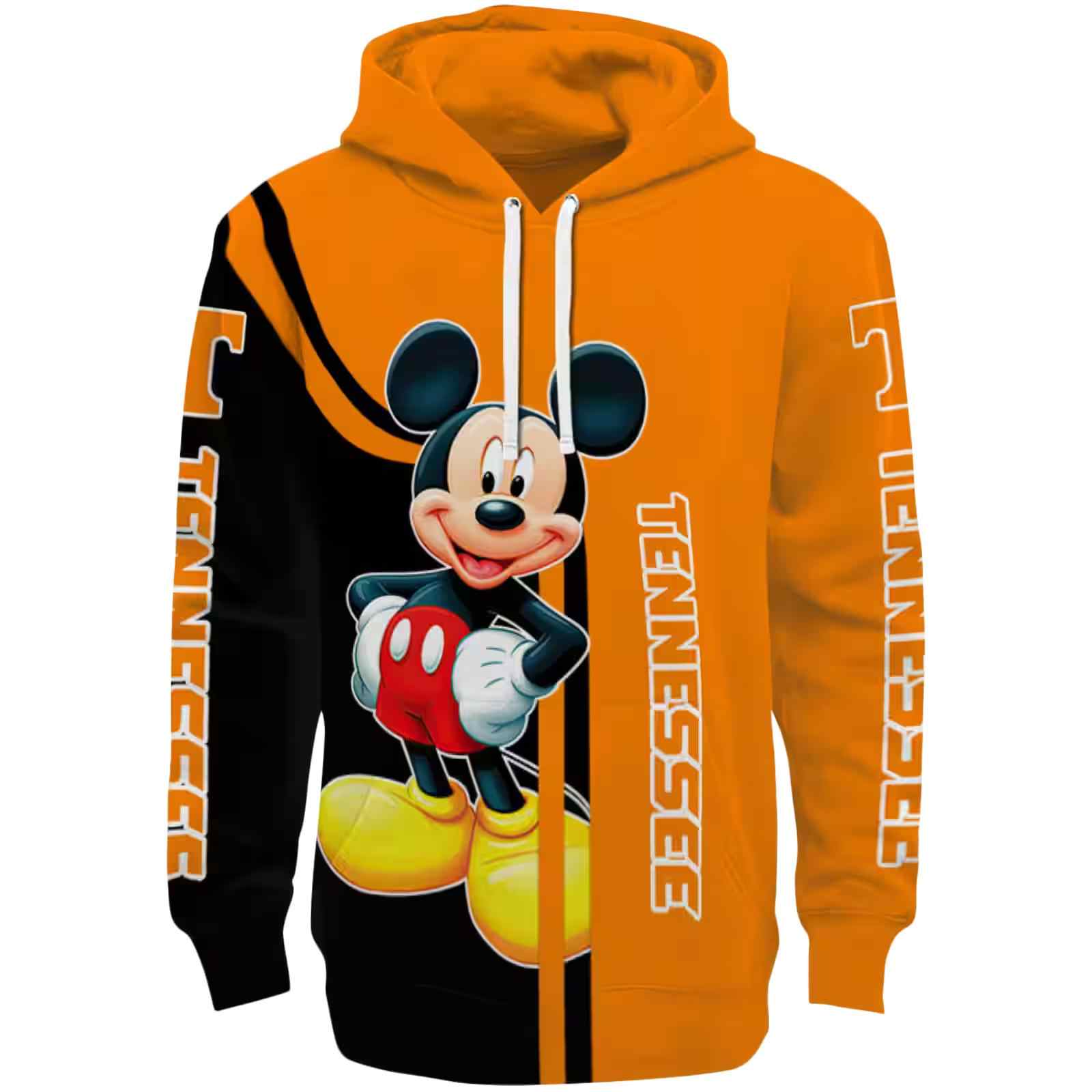 Tennessee Volunteers Mickey Mouse Orange Black Hoodie