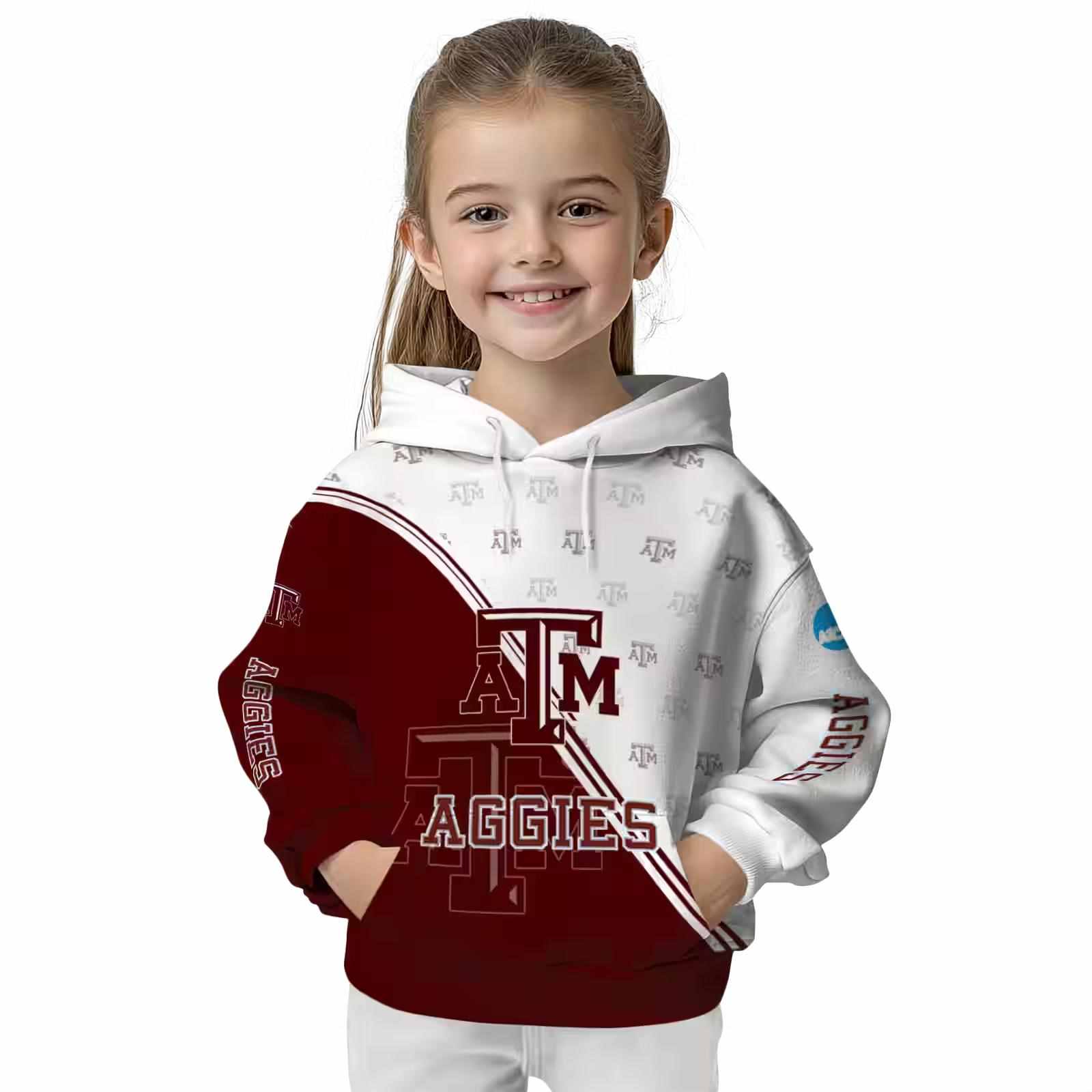 texas am aggies diagonal stripe maroon white hoodie top rated