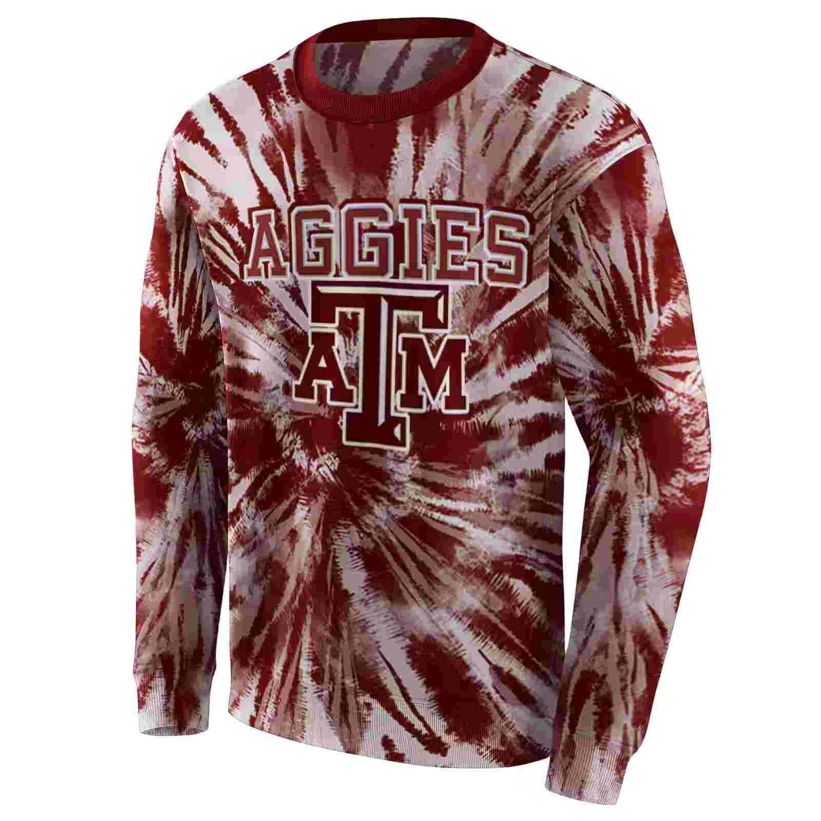 texas am aggies tie dye pattern maroon hoodie new arrival