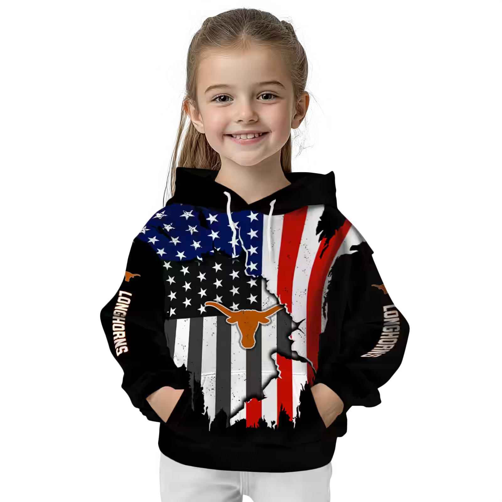 texas longhorns american pride black hoodie top rated