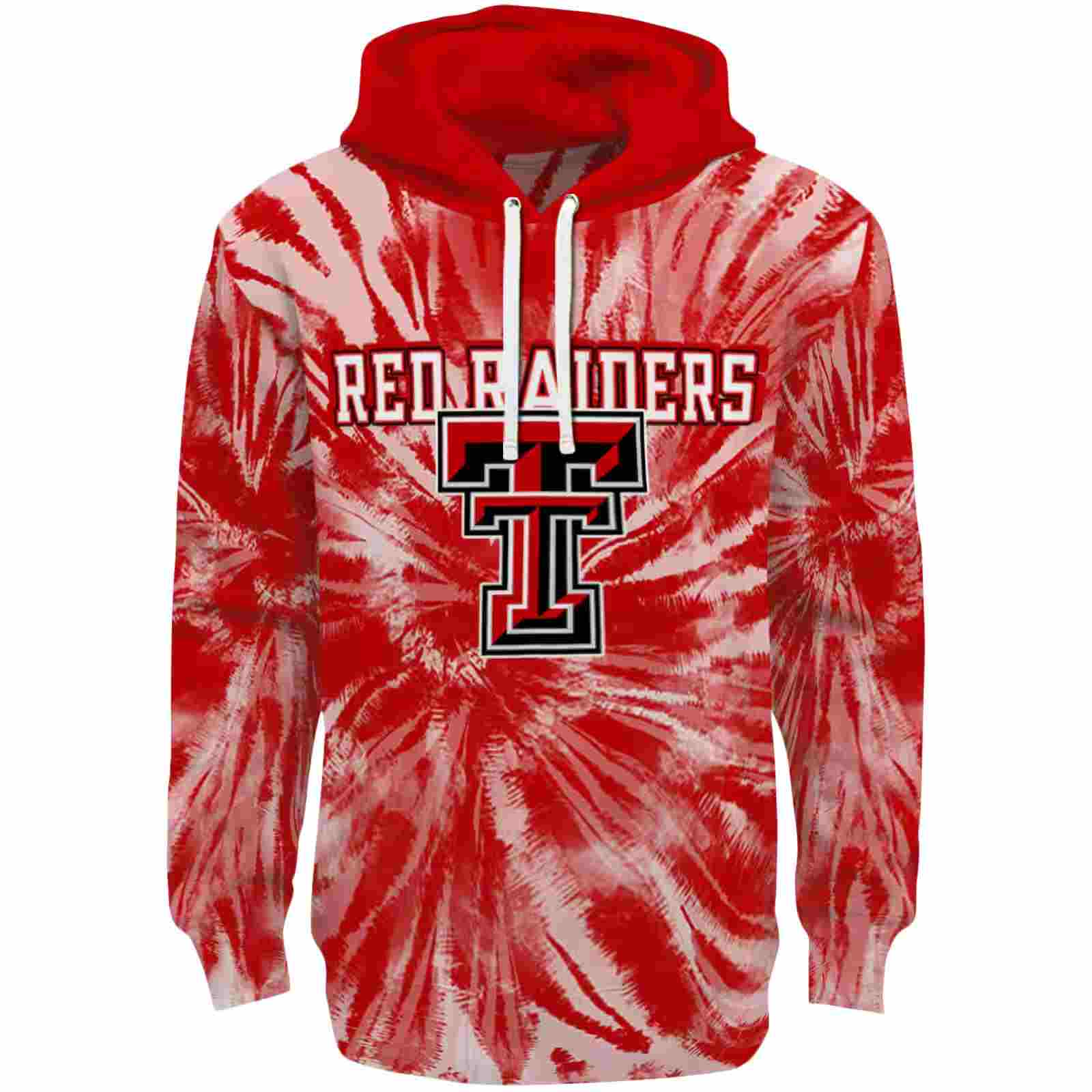 Texas Tech Red Raiders Tie Dye Pattern Red Hoodie