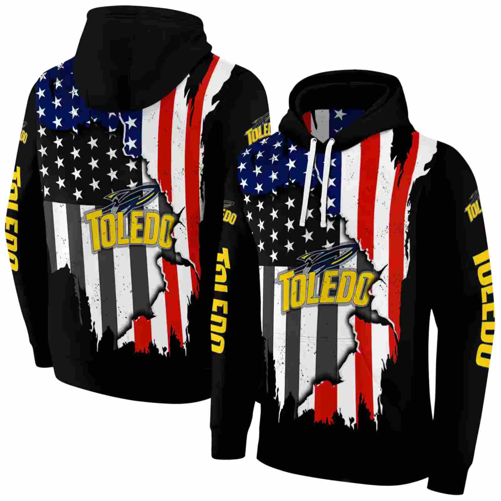 toledo rockets american pride black hoodie fashion forward