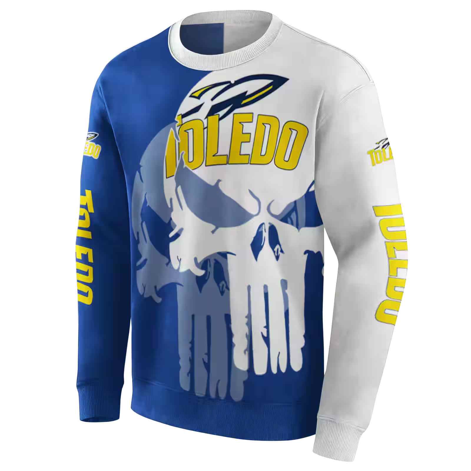 toledo rockets graphic punisher blue white hoodie new arrival