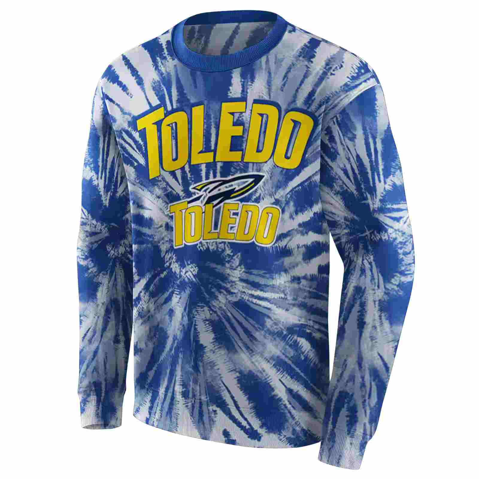 toledo rockets tie dye pattern blue hoodie new arrival