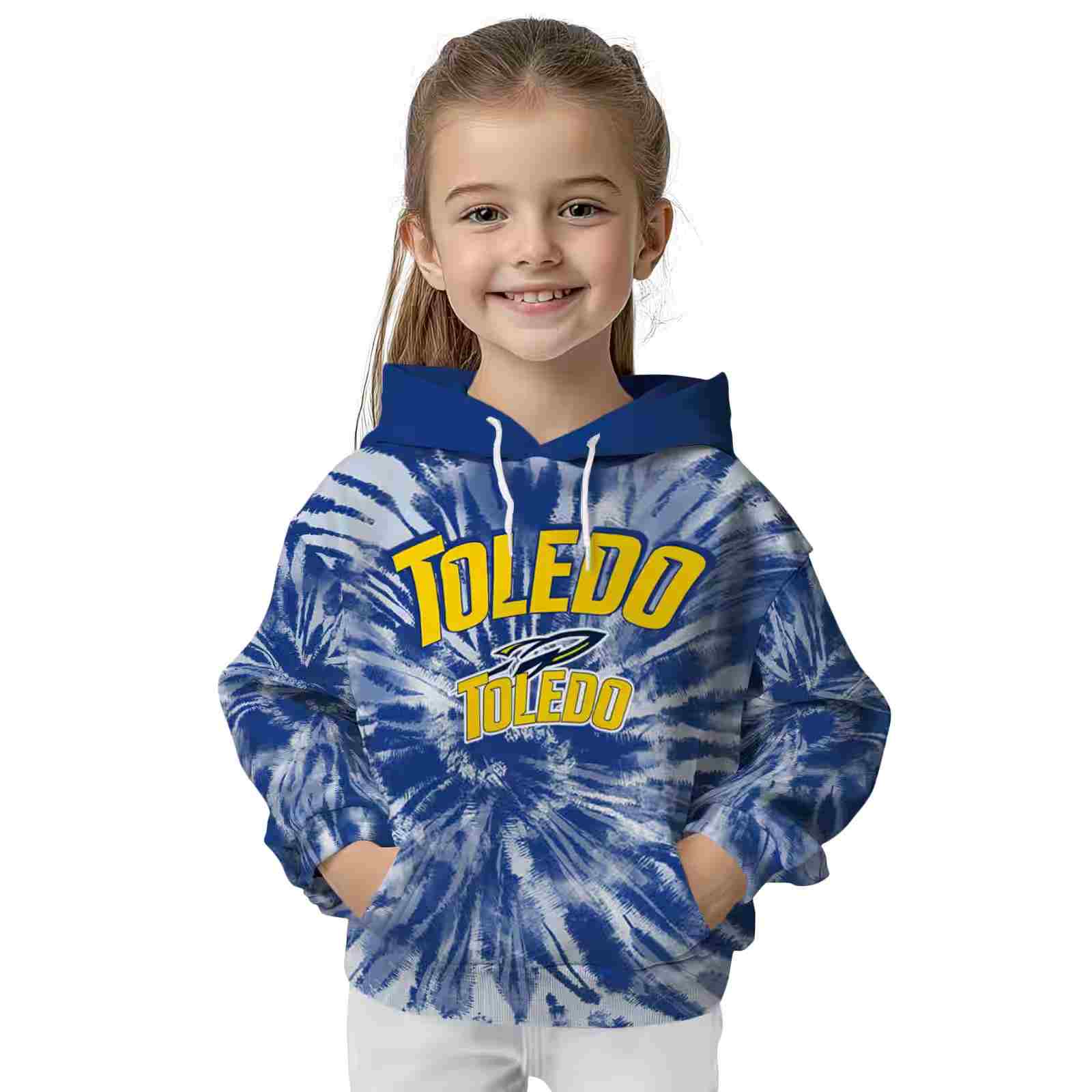 toledo rockets tie dye pattern blue hoodie top rated