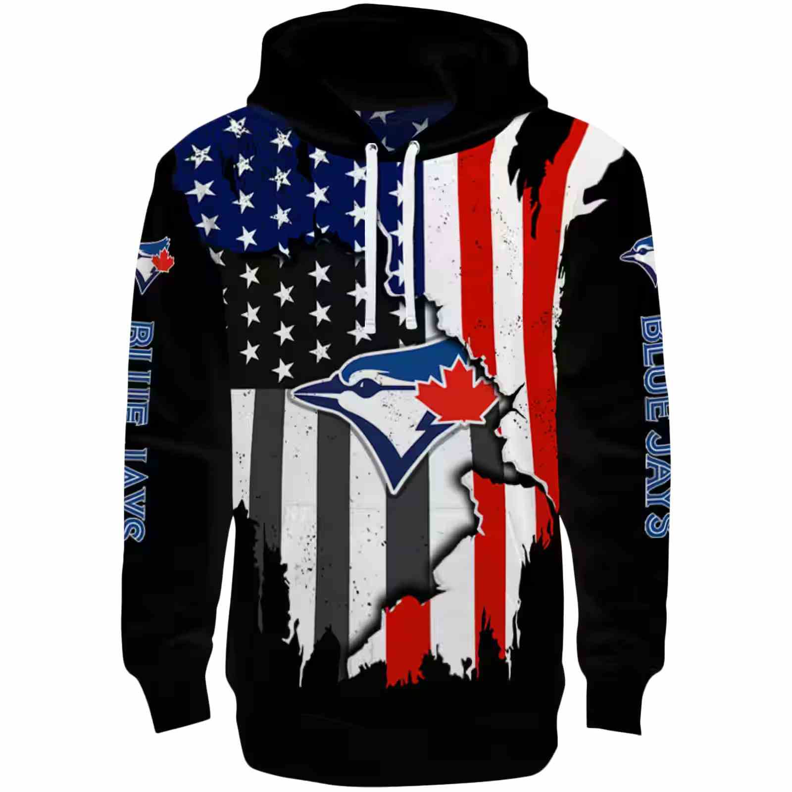 Toronto Blue Jays American Pride Black Hoodie