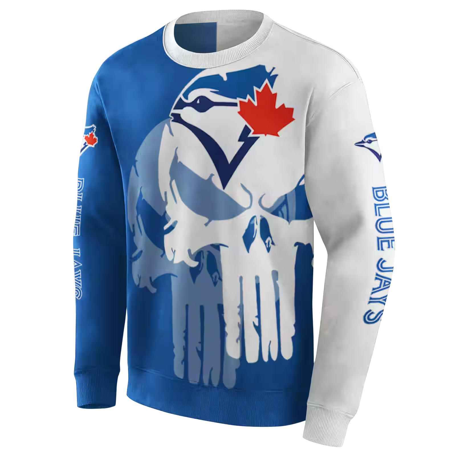 toronto blue jays graphic punisher blue white hoodie new arrival