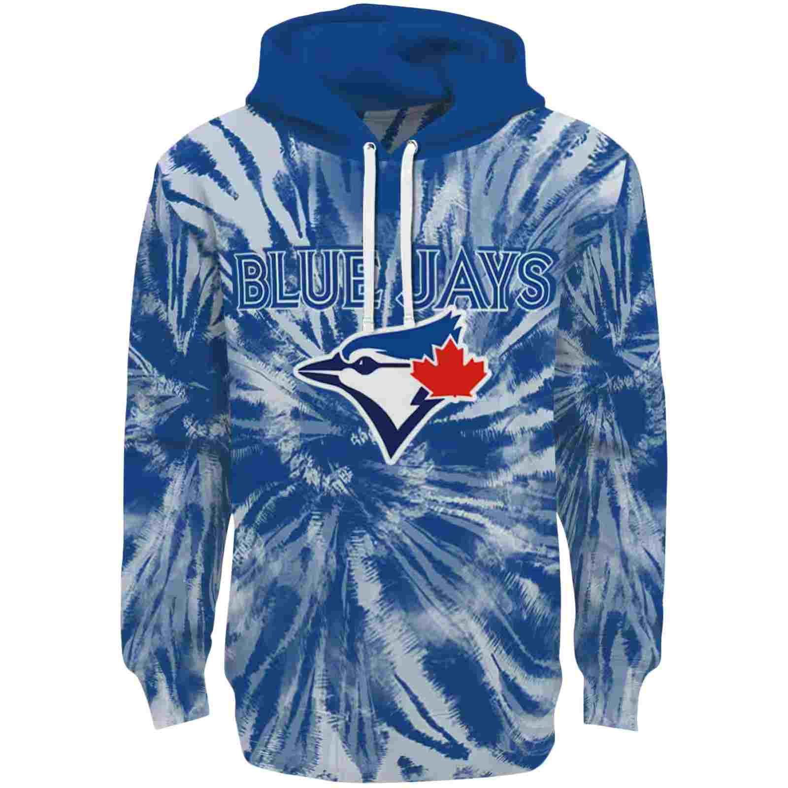 Toronto Blue Jays Tie Dye Pattern Blue Hoodie