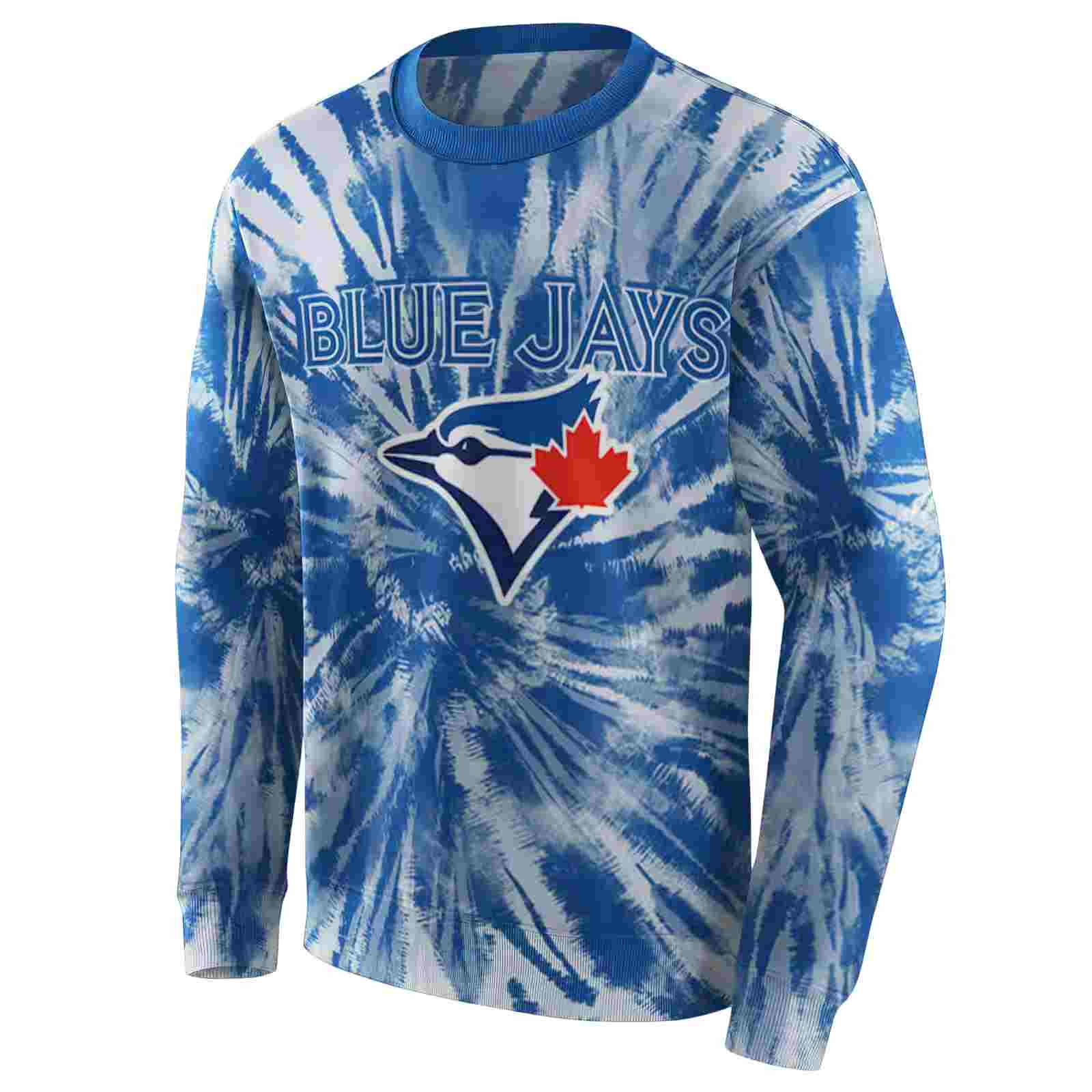 toronto blue jays tie dye pattern blue hoodie new arrival