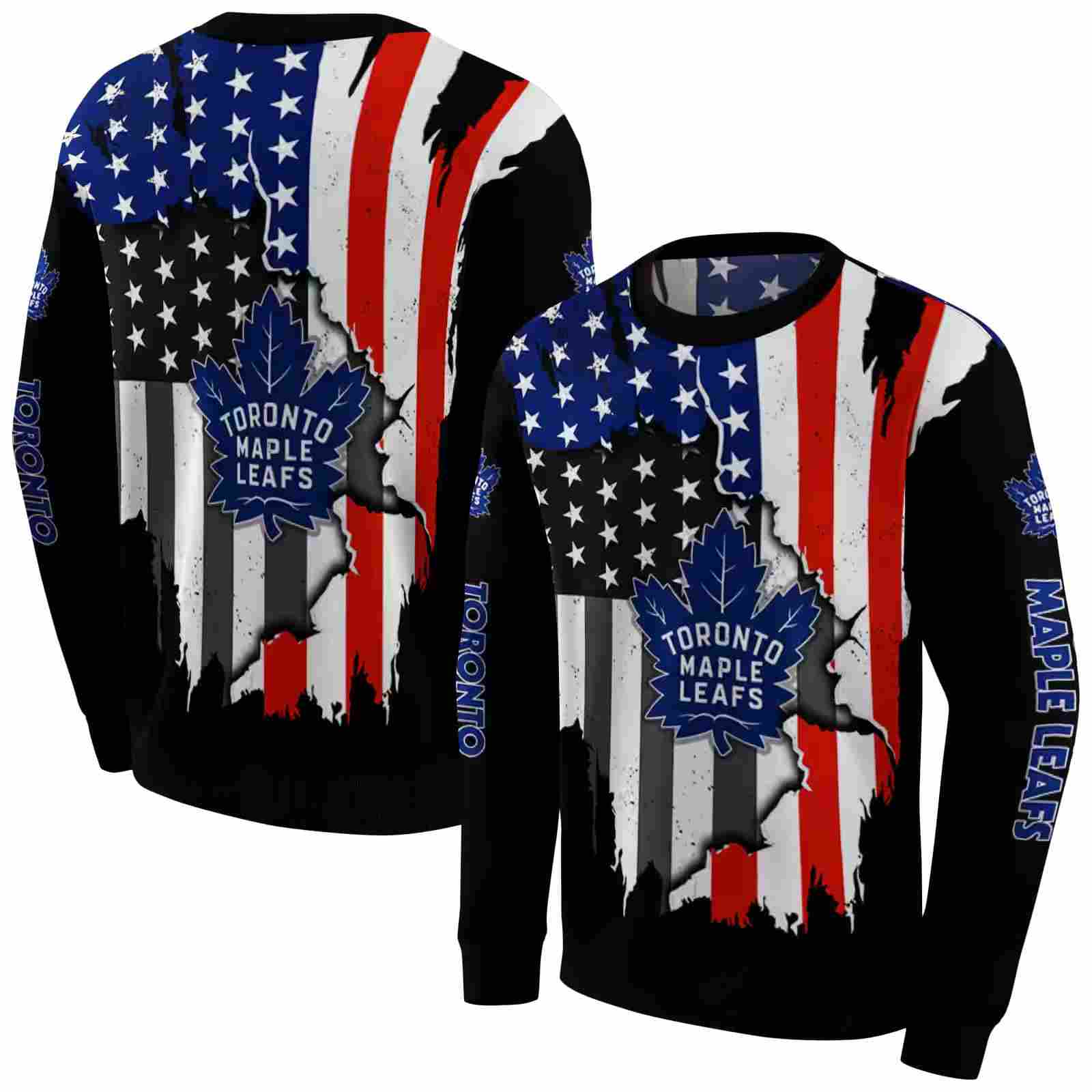 toronto maple leafs american pride black hoodie premium grade