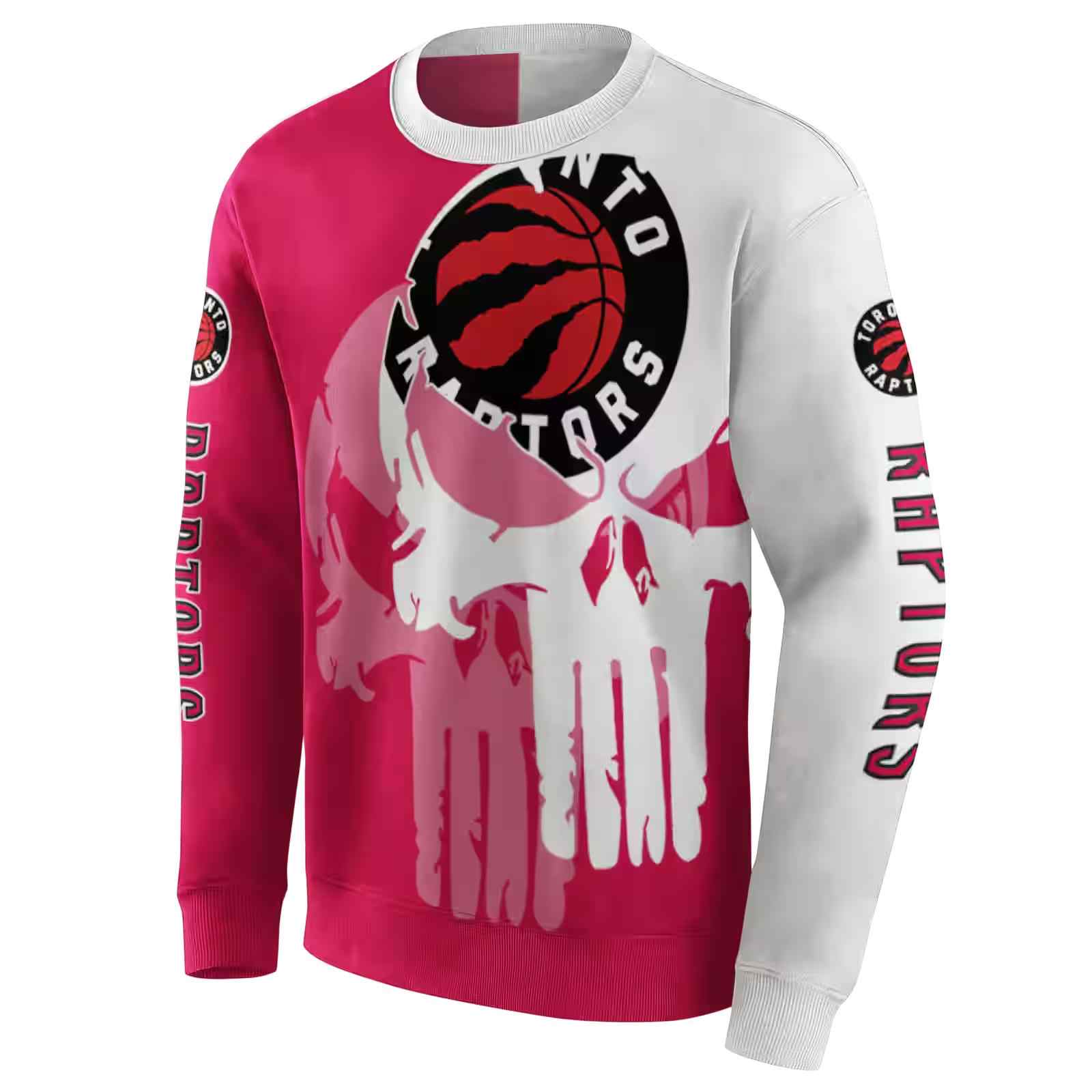 toronto raptors graphic punisher red white hoodie new arrival