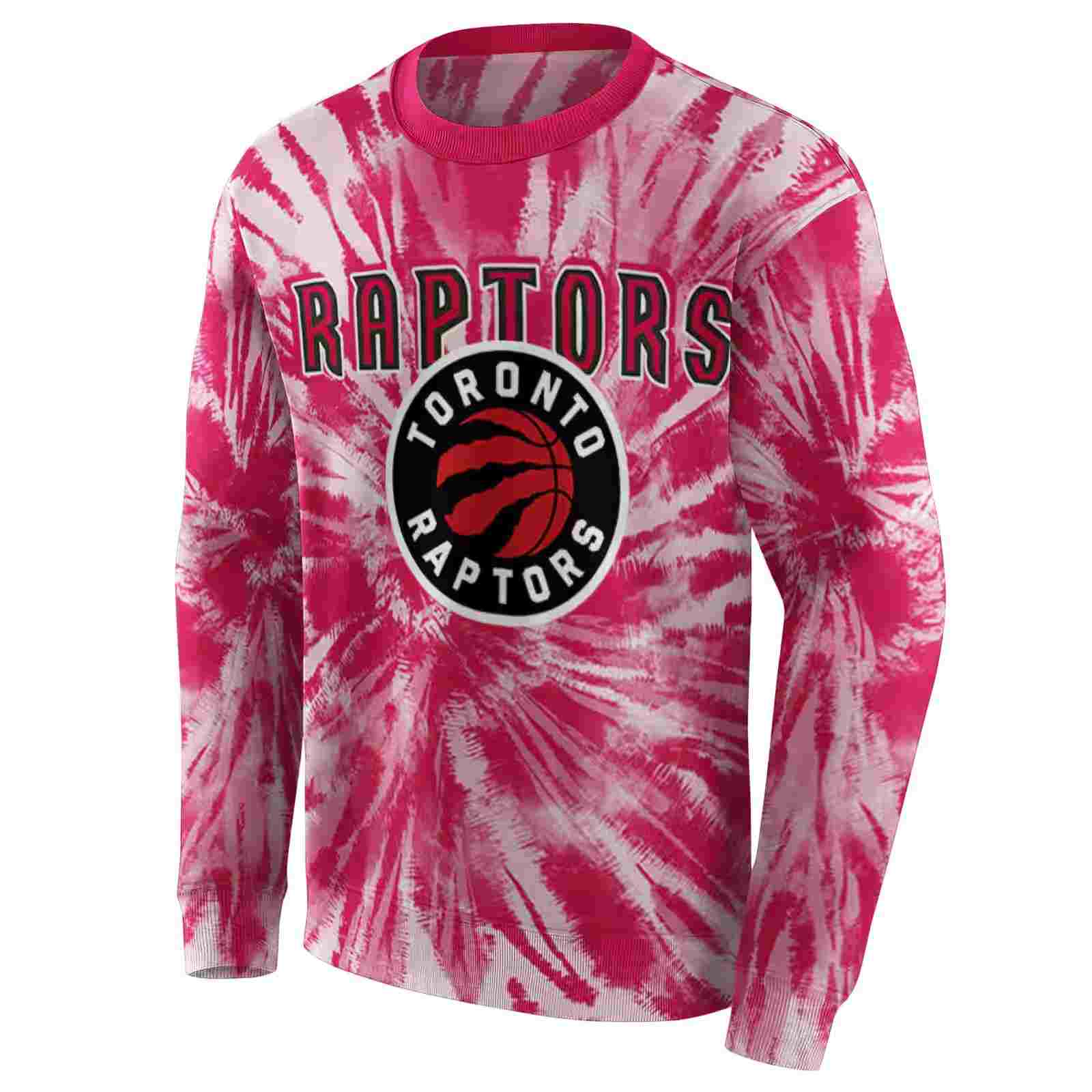 toronto raptors tie dye pattern red hoodie new arrival