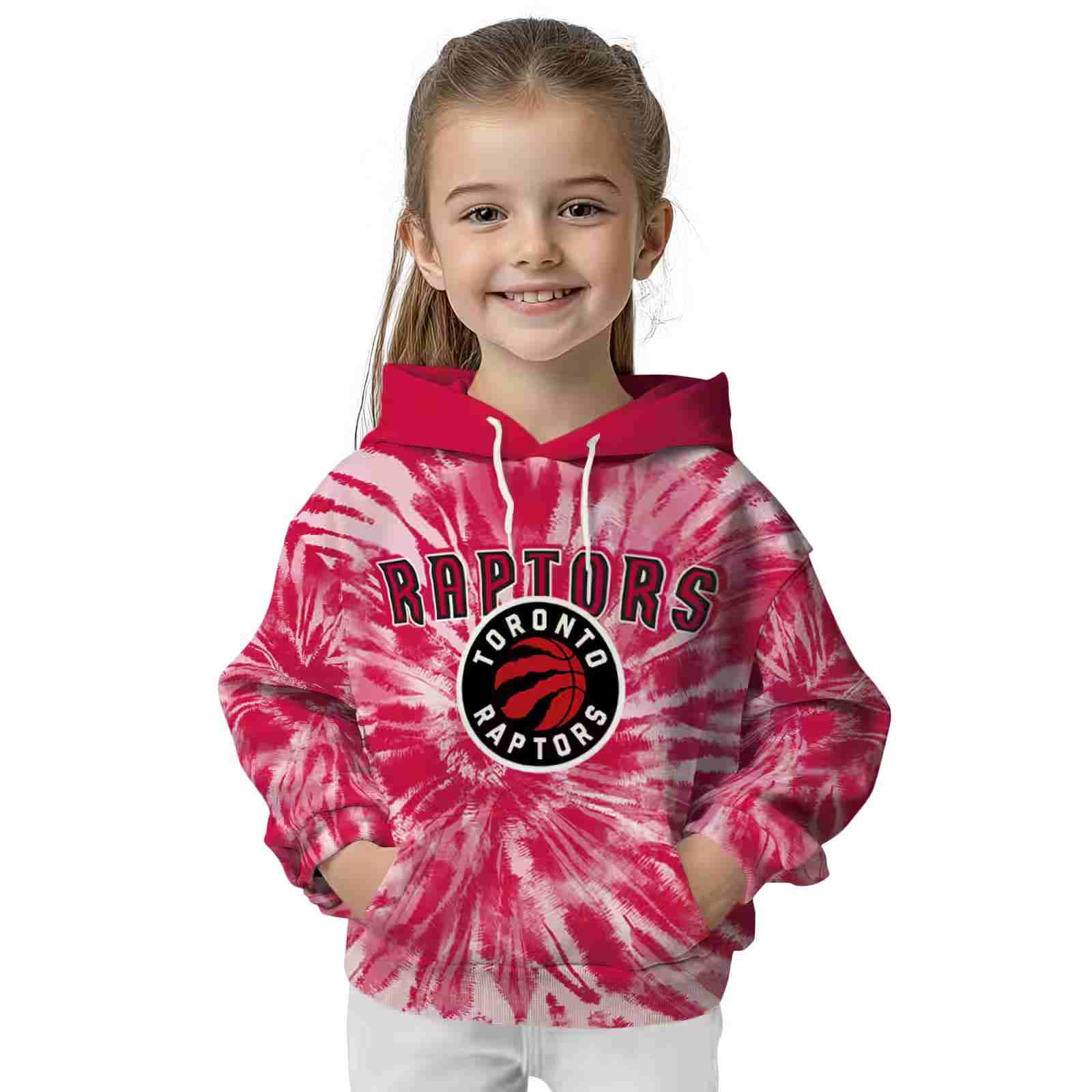 toronto raptors tie dye pattern red hoodie top rated