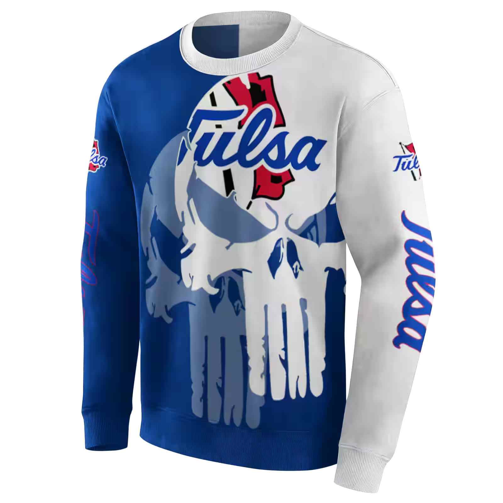 tulsa golden hurricane graphic punisher blue white hoodie new arrival