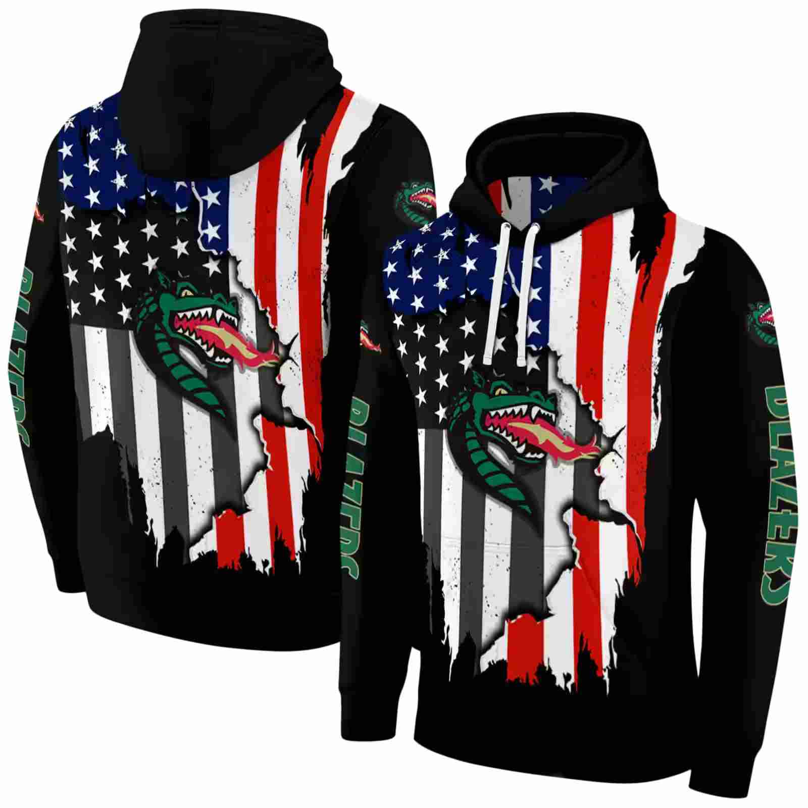 uab blazers american pride black hoodie fashion forward