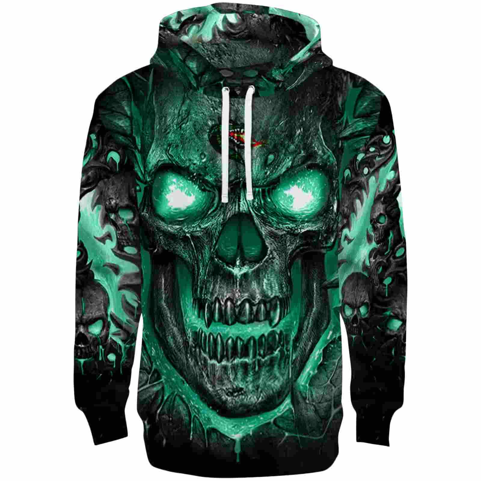 UAB Blazers Demonic Skull Green Black Hoodie